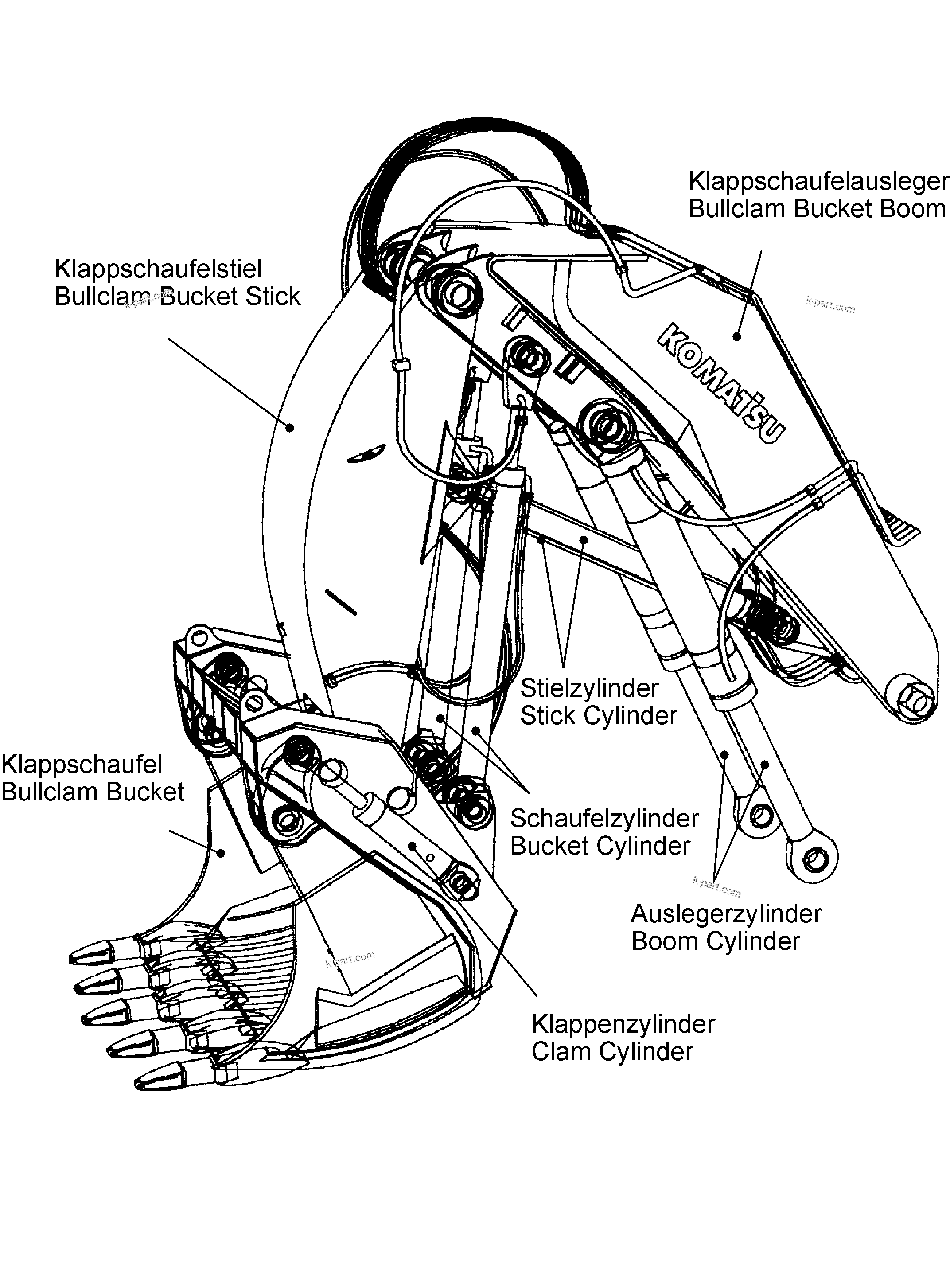 Komatsu parts book diagram for PC3000-6 S/N 06381: 