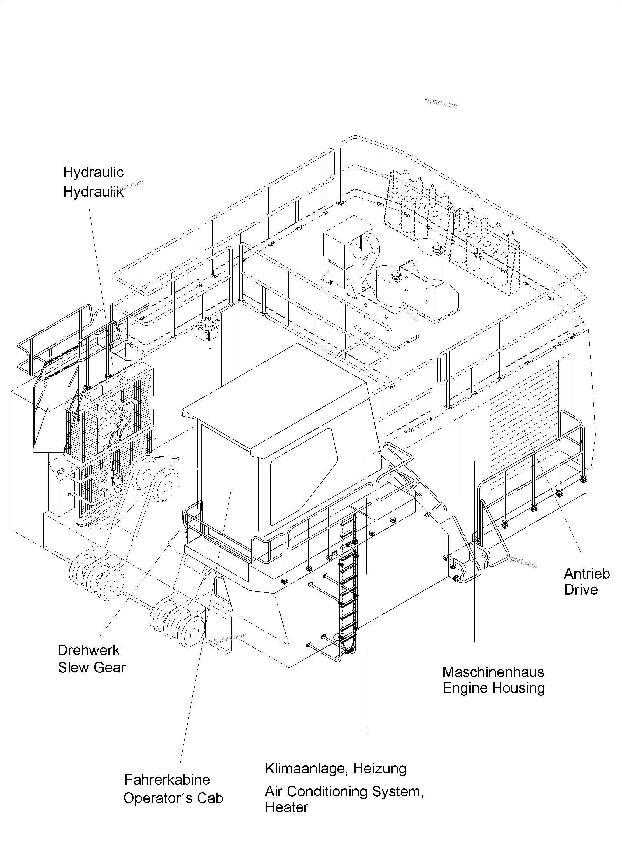 Komatsu parts book diagram for PC3000-6 S/N 06381: 