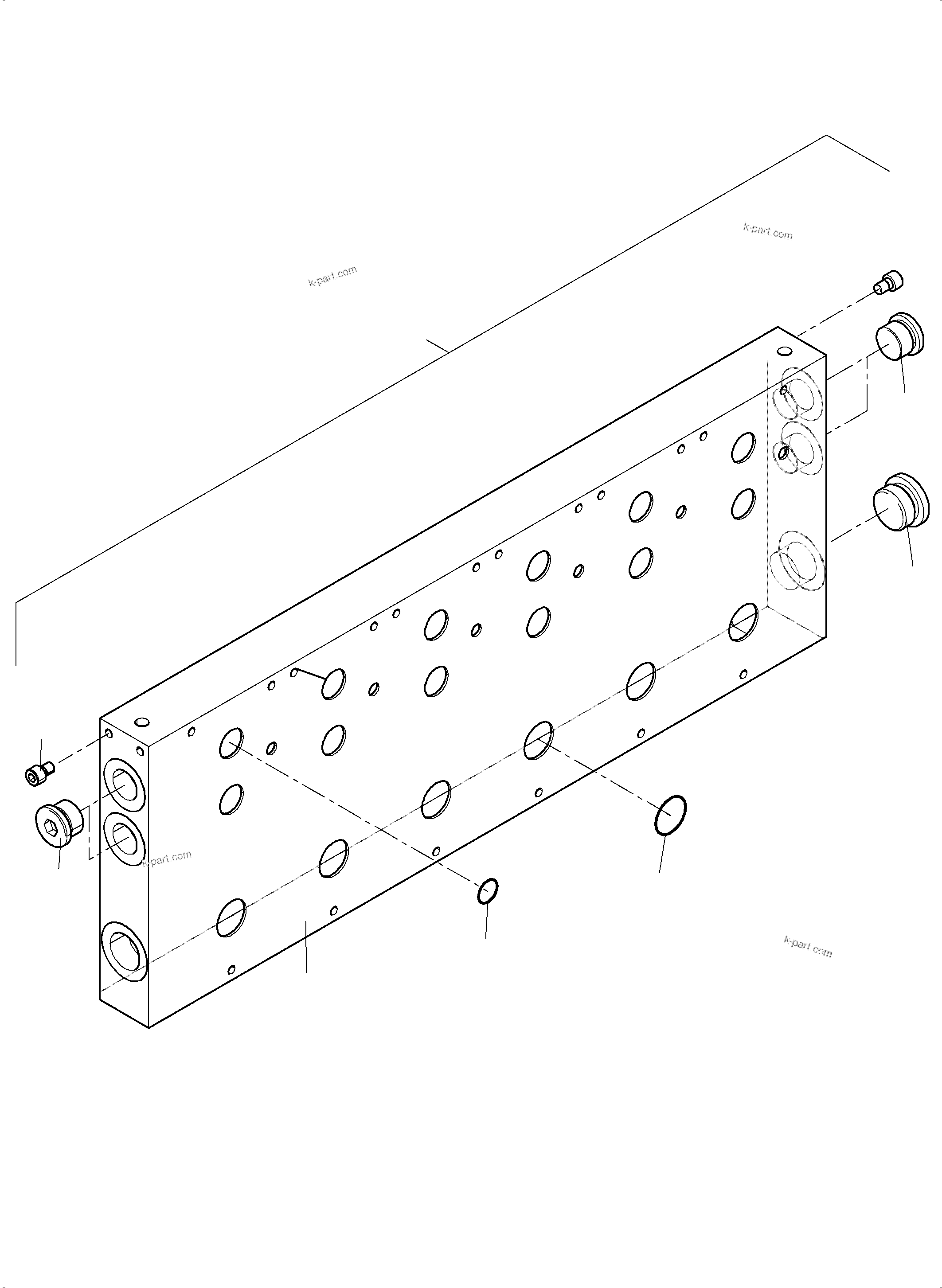 Komatsu parts book diagram for PC3000-6 S/N 06381: BASE PLATE