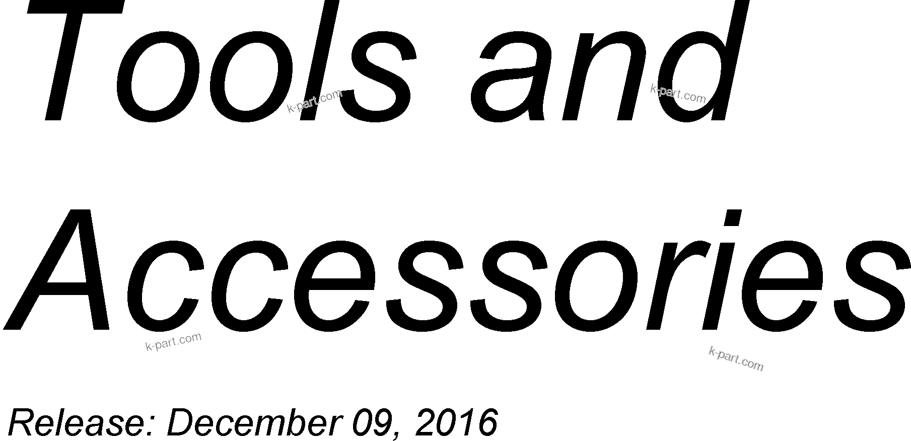 Komatsu parts book diagram for PC3000-6 S/N 06381: TOOLS AND ACCESSORIES
