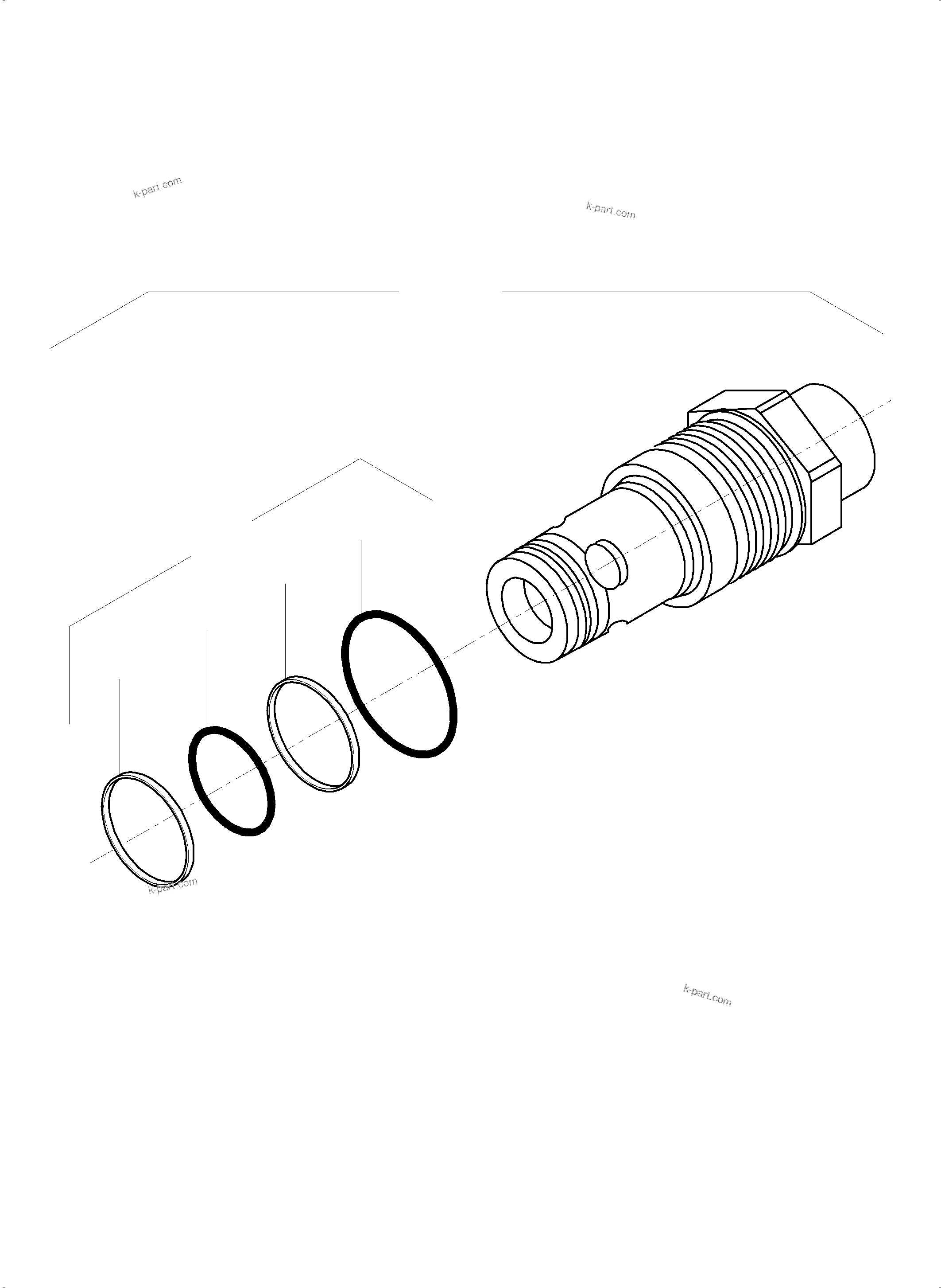 Komatsu parts book diagram for PC3000-6 S/N 06381: PRESSURE RELIEF VALVE
