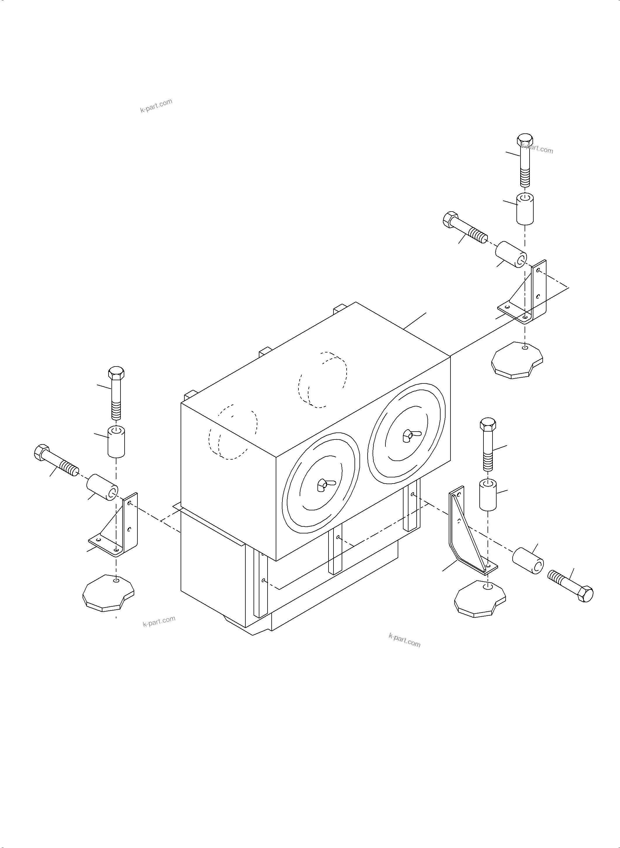 Komatsu parts book diagram for PC3000-6 S/N 06382: AIR CLEANER ARRANGEMENT