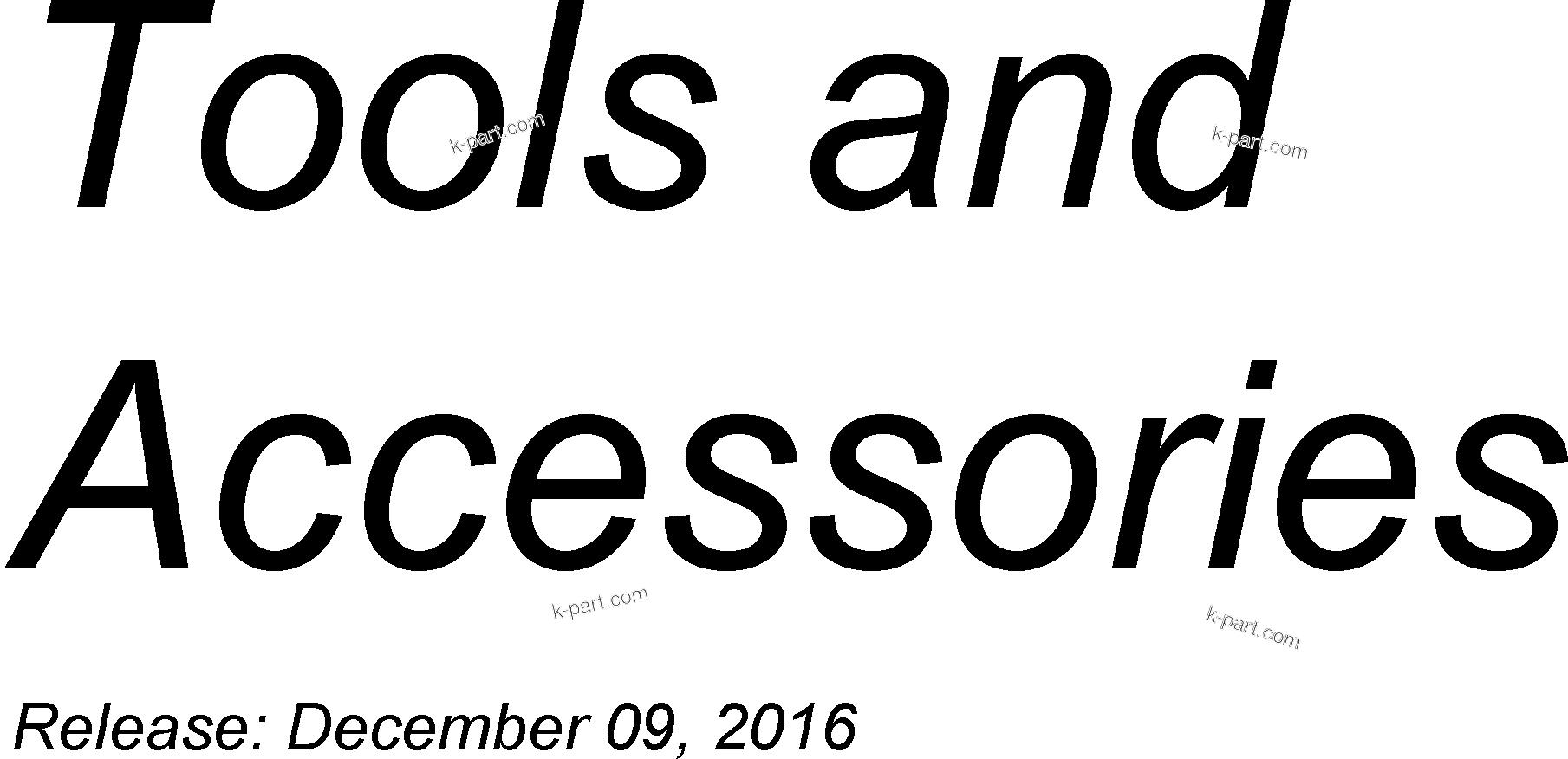 Komatsu parts book diagram for PC3000-6 S/N 06382: TOOLS AND ACCESSORIES