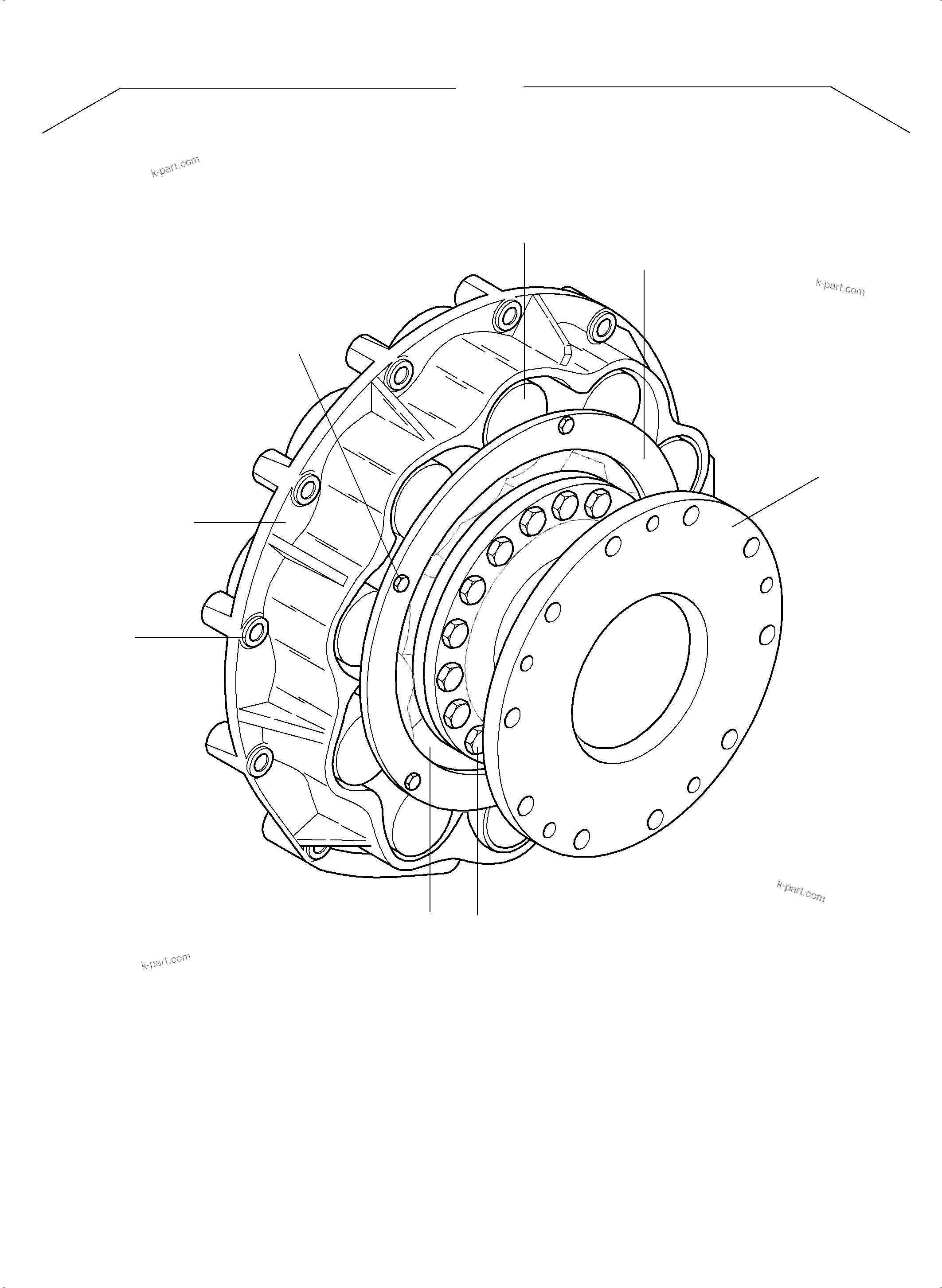 Komatsu parts book diagram for PC3000-6 S/N 06382: COUPLING