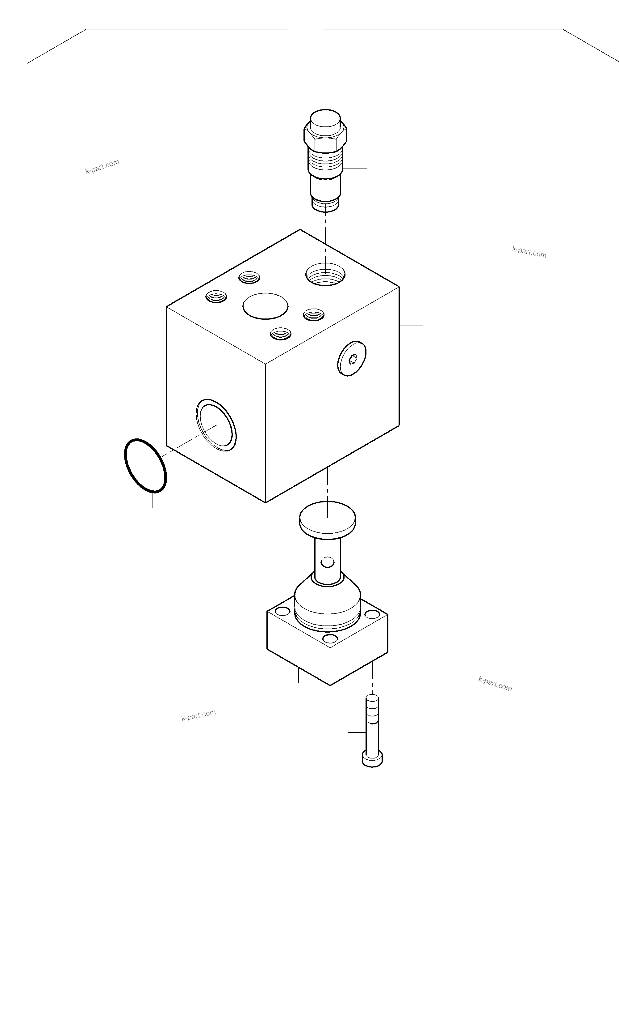 Komatsu parts book diagram for PC3000-6 S/N 06382: THROTTLE CHECK VALVE