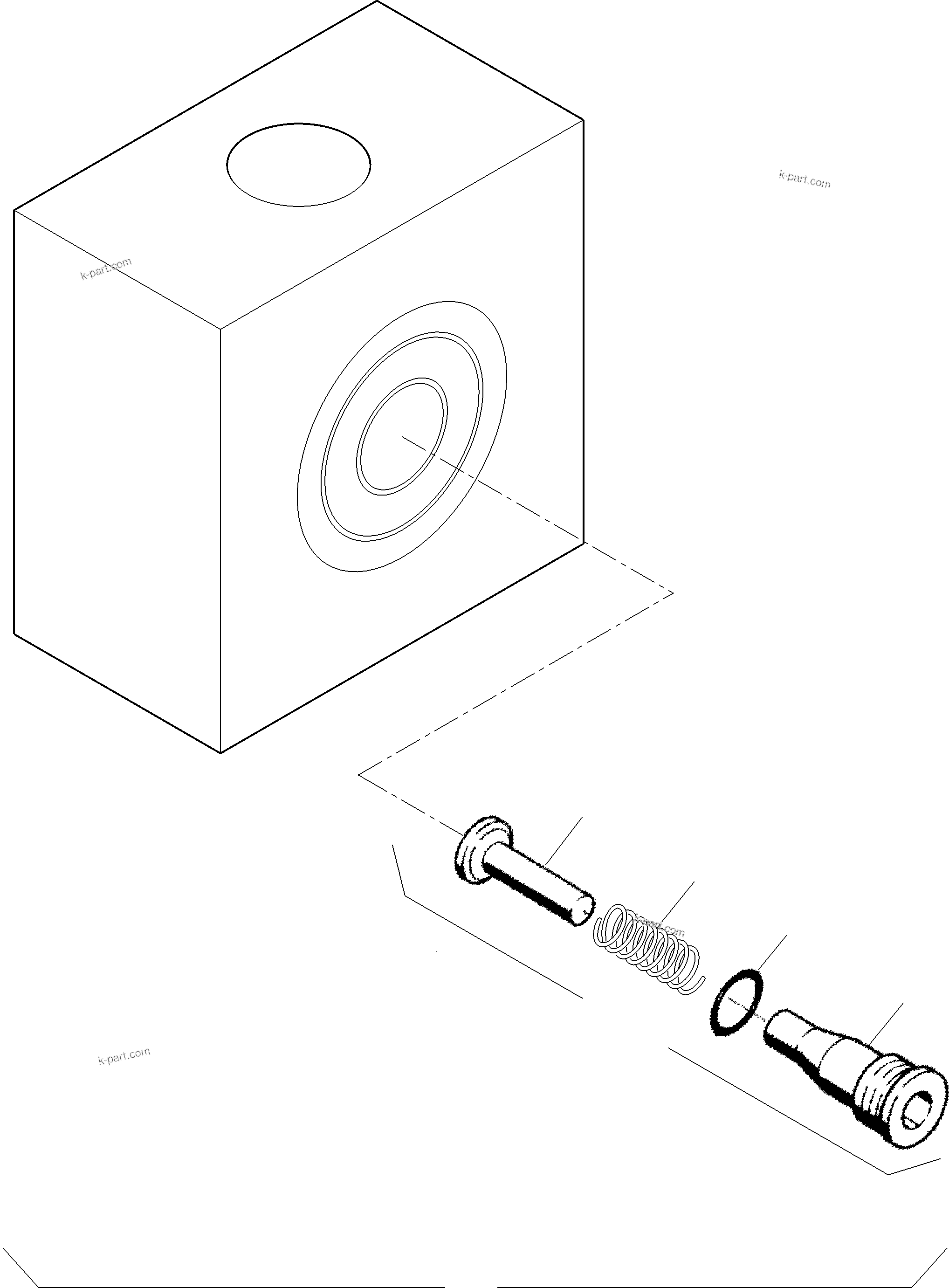 Komatsu parts book diagram for PC3000-6 S/N 06382: ANTICAVITATION VALVE