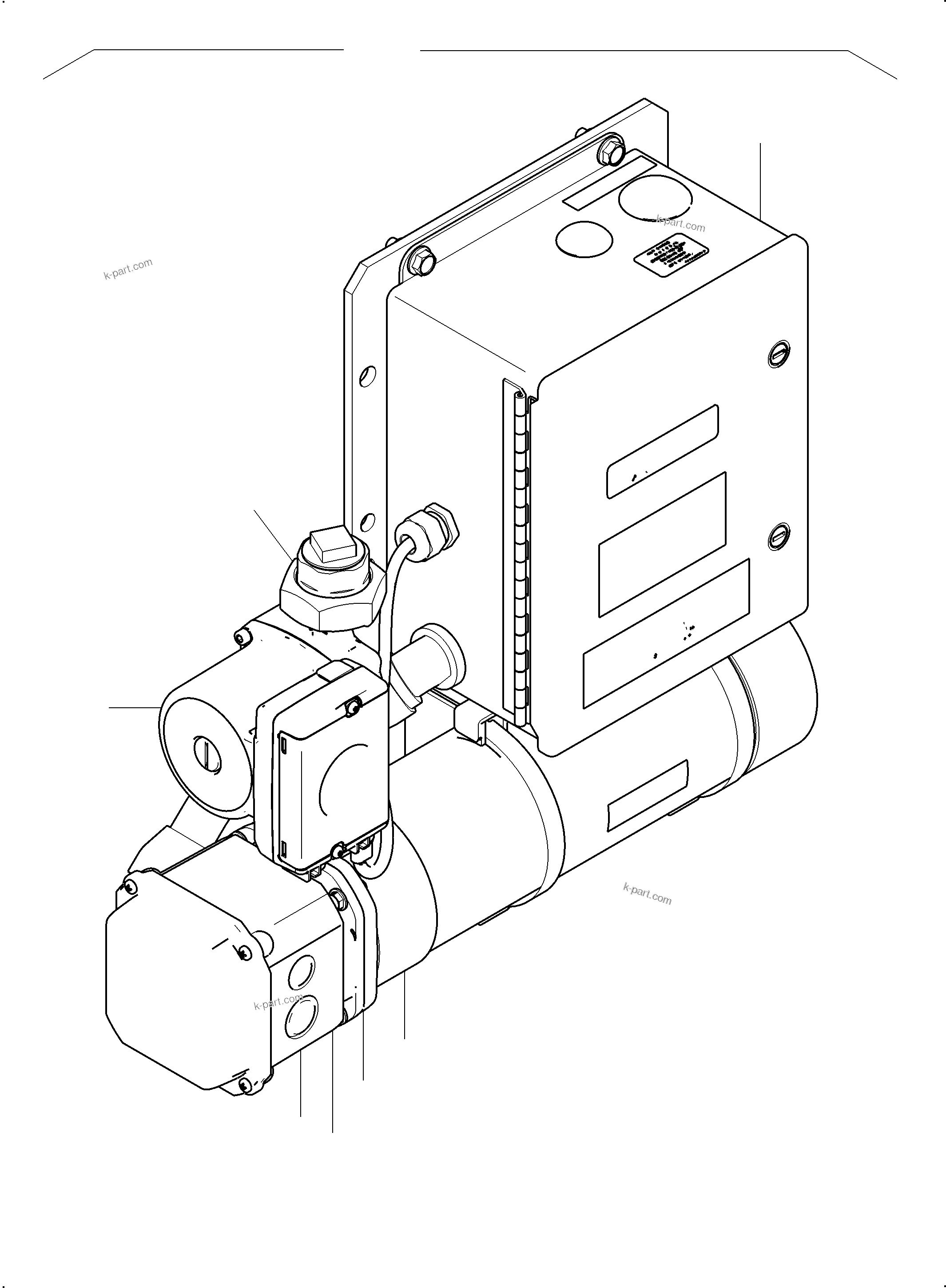 Komatsu parts book diagram for PC3000-6 S/N 06382: WATER HEATING