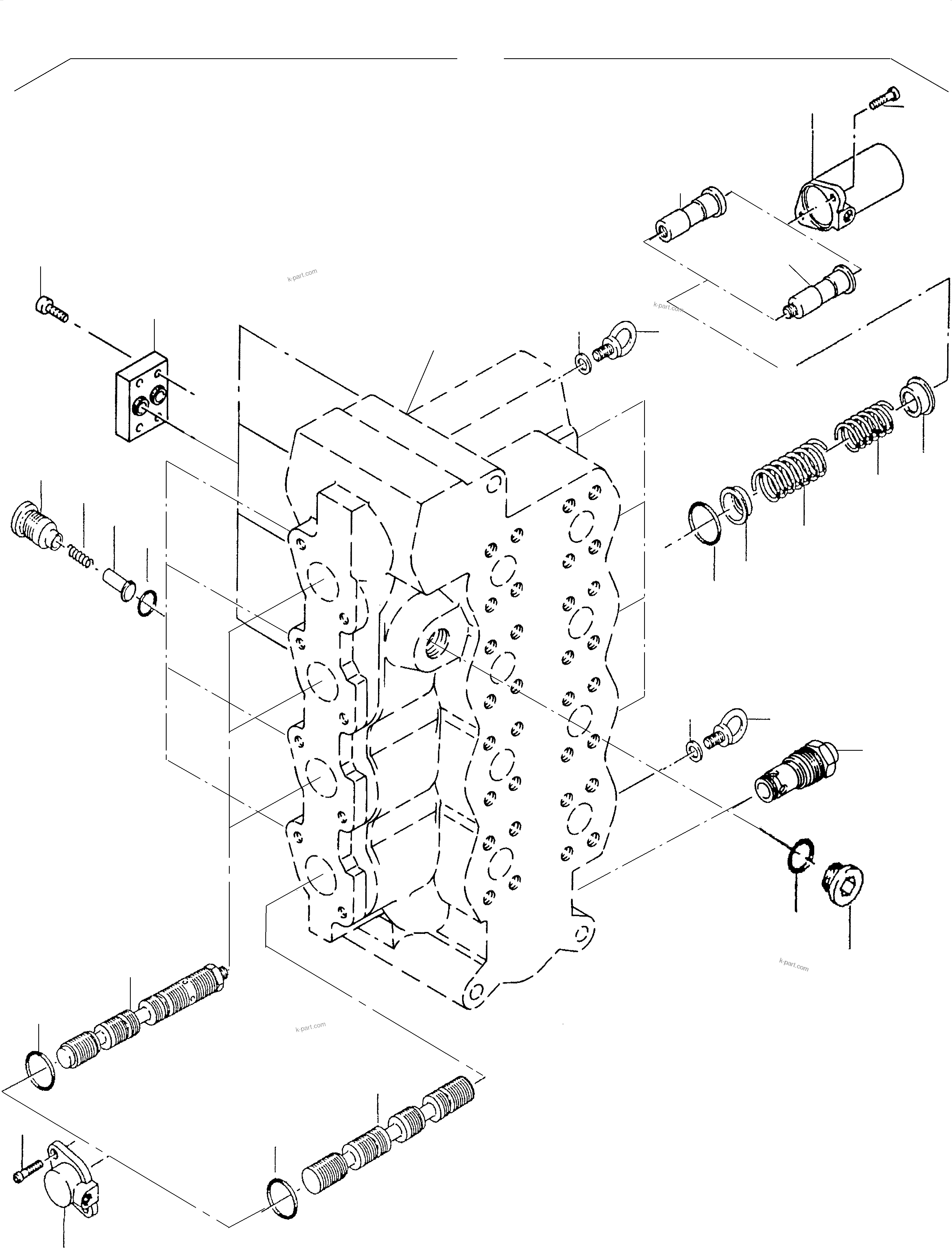 Komatsu parts book diagram for PC3000-6 S/N 06382: CONTROL BLOCK
