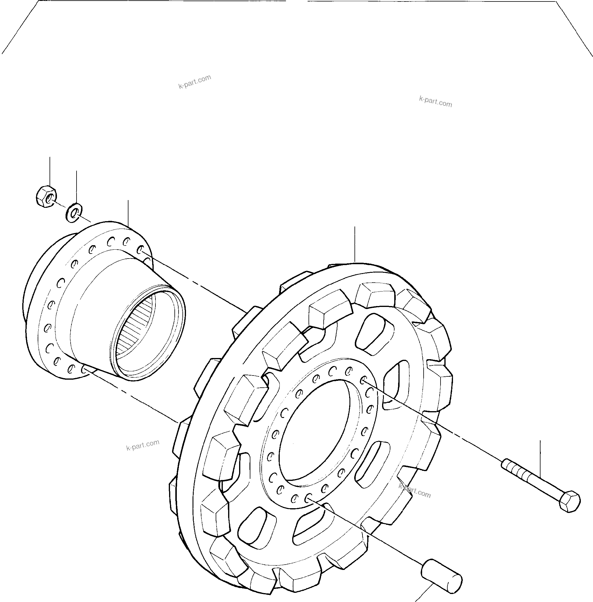 Komatsu parts book diagram for PC4000-6 S/N 08164: DRIVE SPROCKET