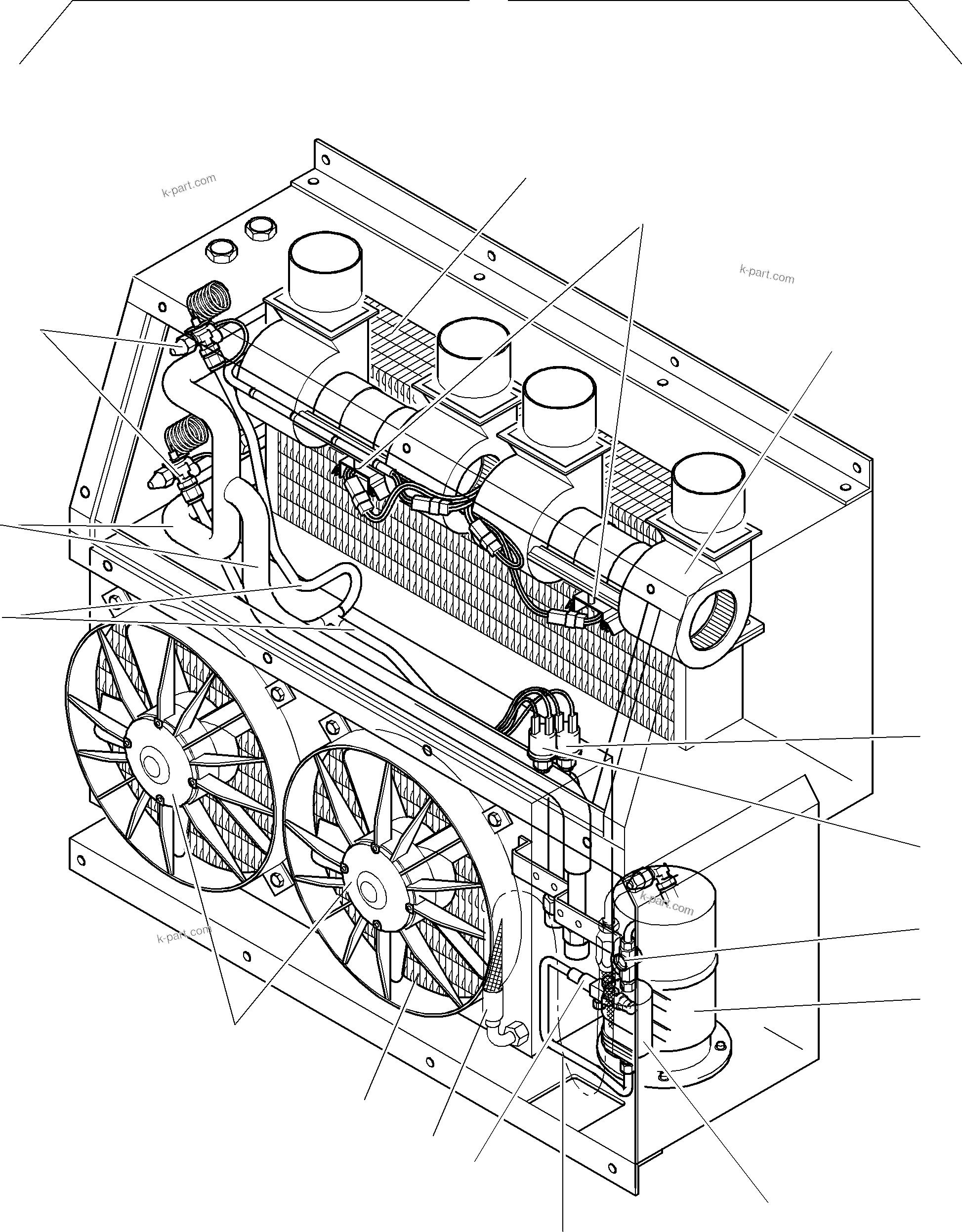 Komatsu parts book diagram for PC4000-6 S/N 08164: AIR CONDITIONING UNIT