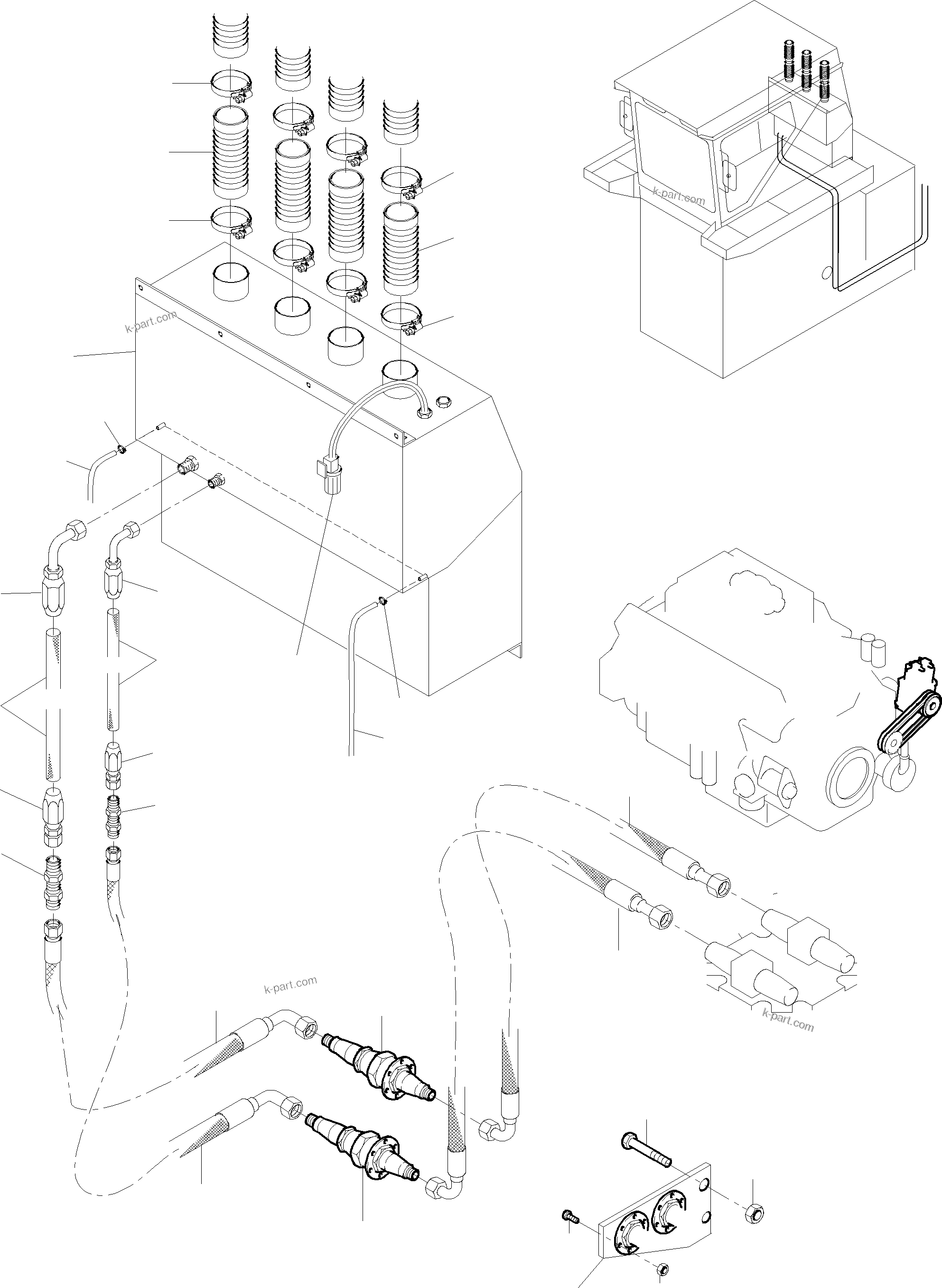 Komatsu parts book diagram for PC4000-6 S/N 08164: AIR CONDITION ARR.