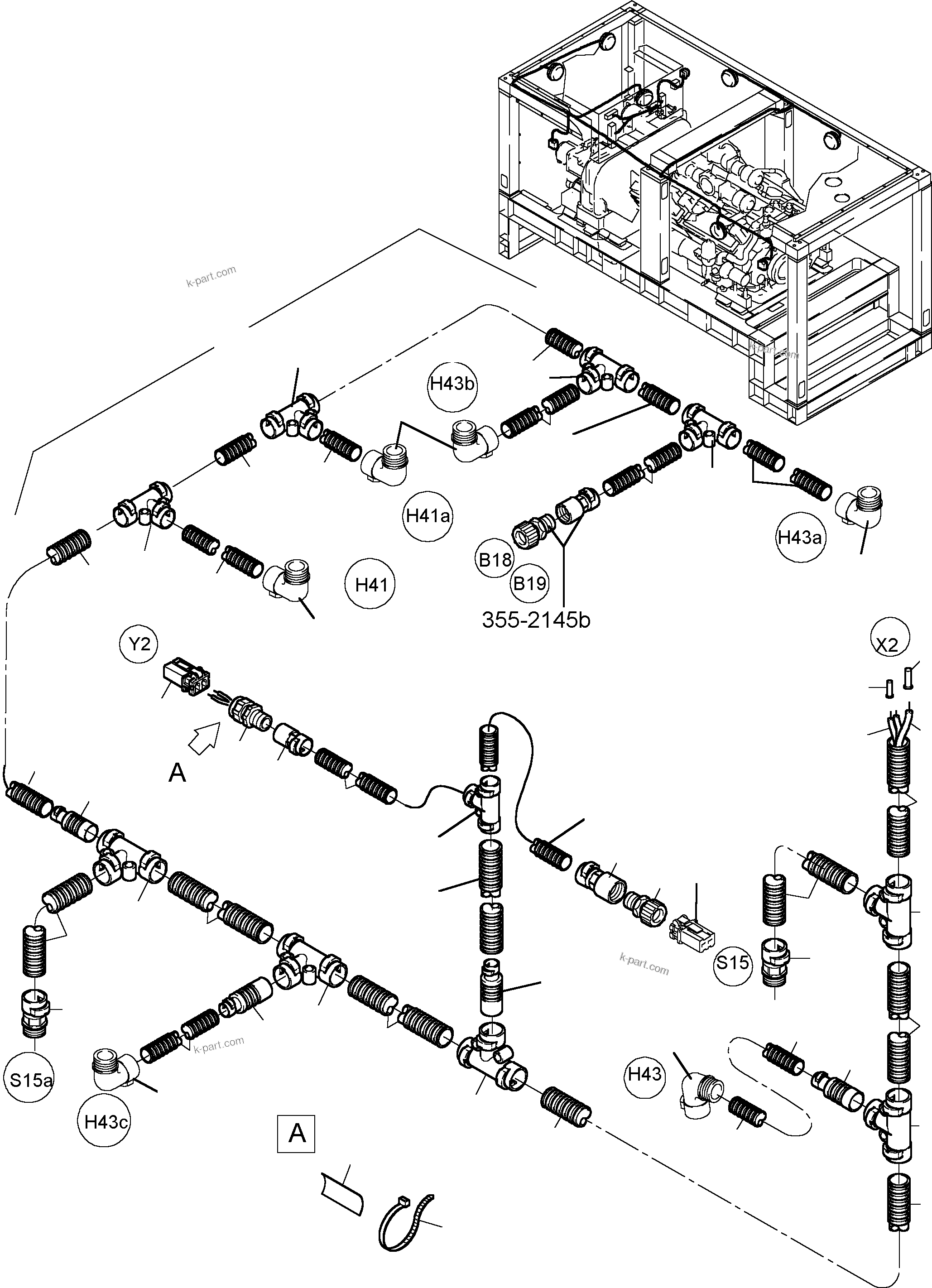 Komatsu parts book diagram for PC4000-6 S/N 08164: LIGHTING EQUIPMENT