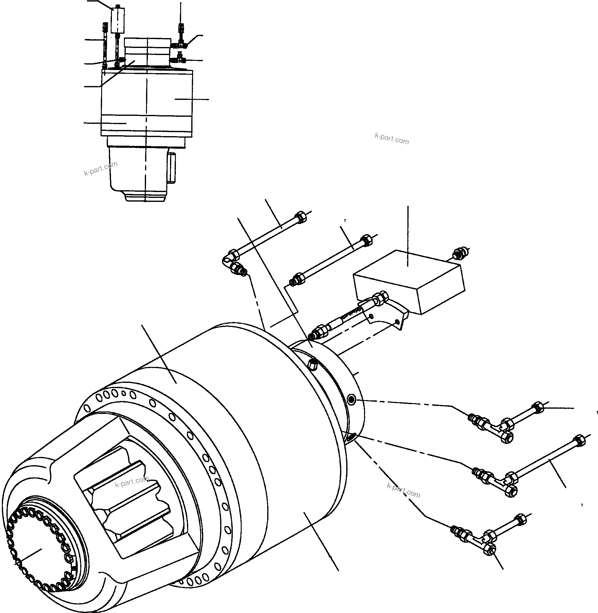 Komatsu parts book diagram for PC4000-6 S/N 08164: SLEW GEAR