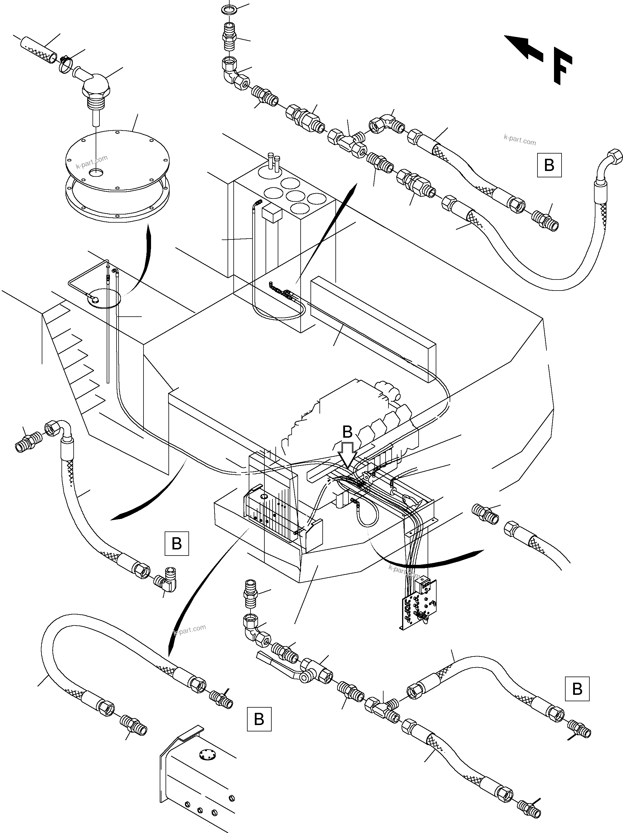 Komatsu parts book diagram for PC4000-6 S/N 08164: REFUELING EQUIPMENT