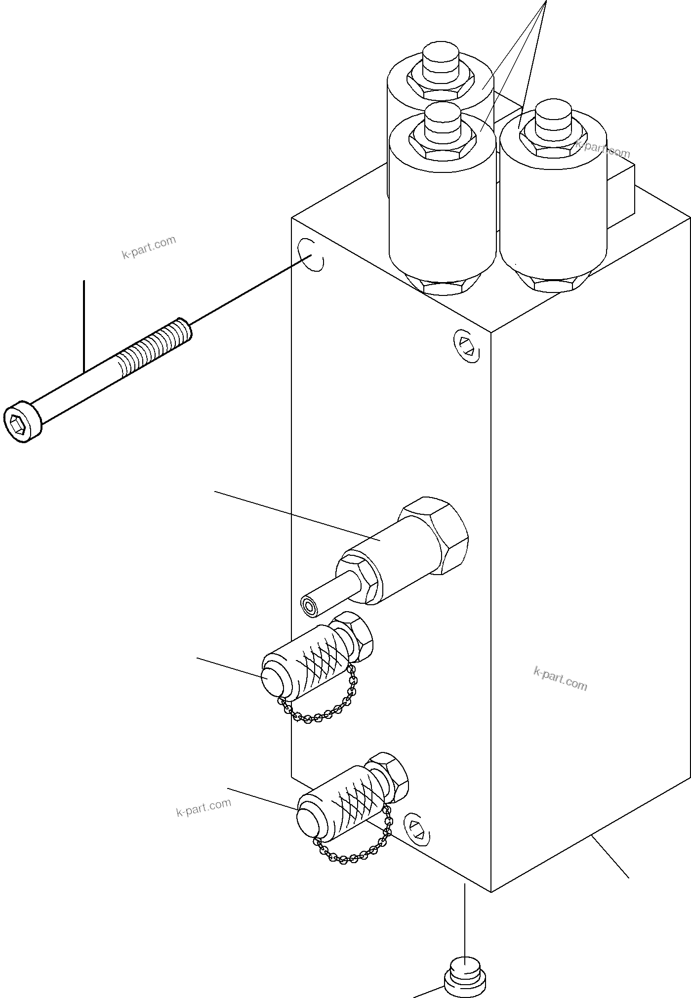 Komatsu parts book diagram for PC4000-6 S/N 08164: VALVE - PUMP REGULATION