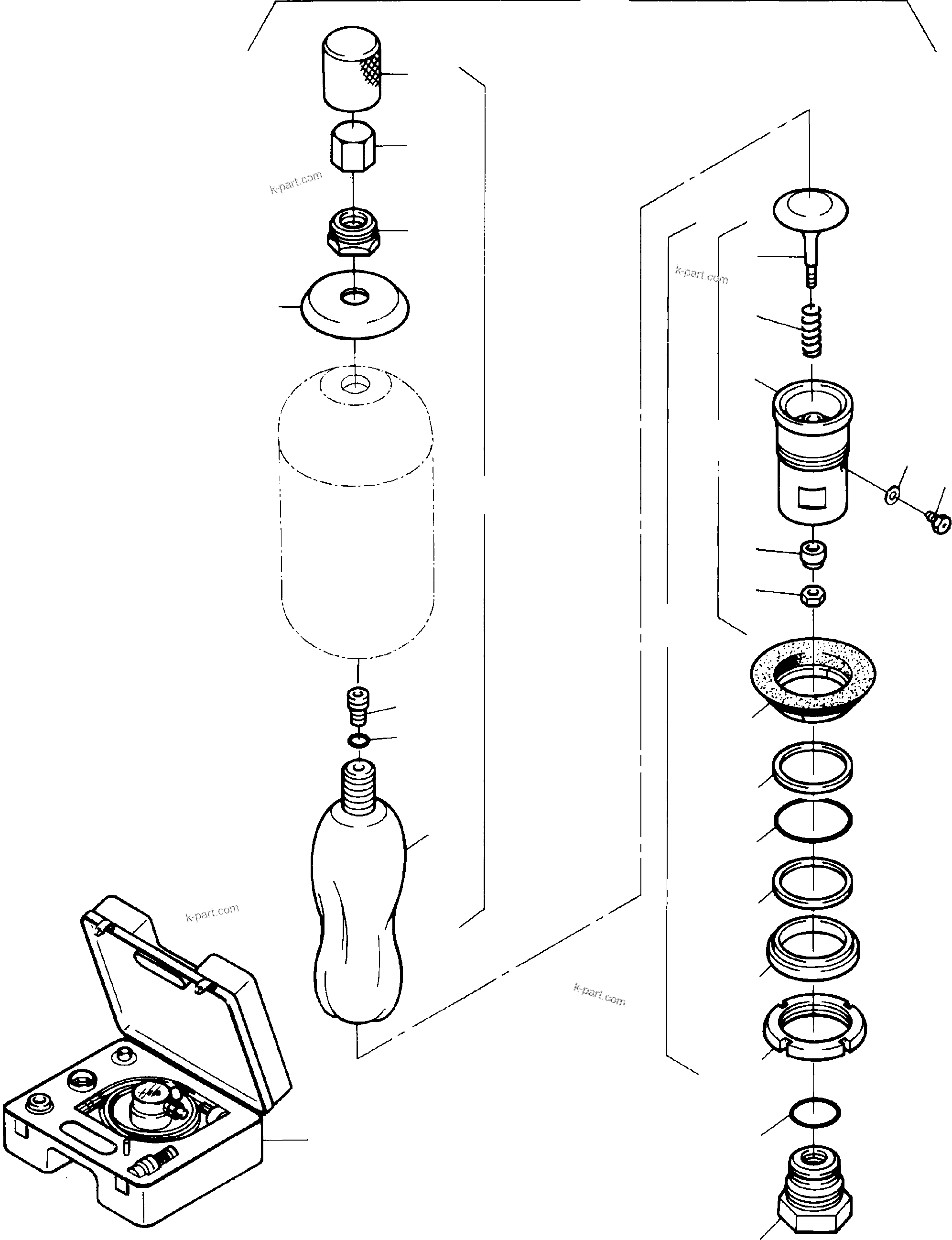 Komatsu parts book diagram for PC4000-6 S/N 08168: PRESSURE ACCUMULATOR