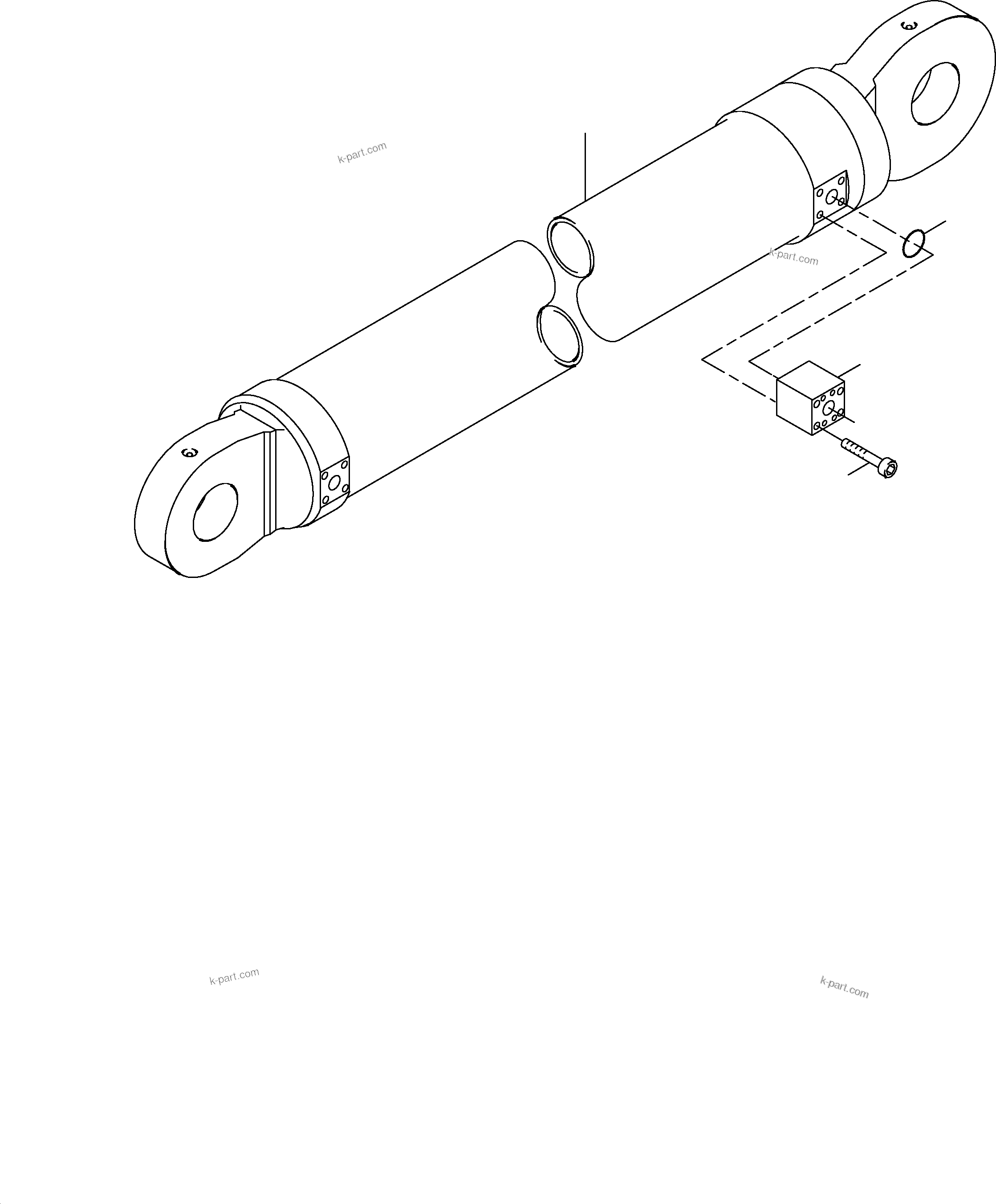 Komatsu parts book diagram for PC4000-6 S/N 08168: CONNECTOR BOOM CYLINDER