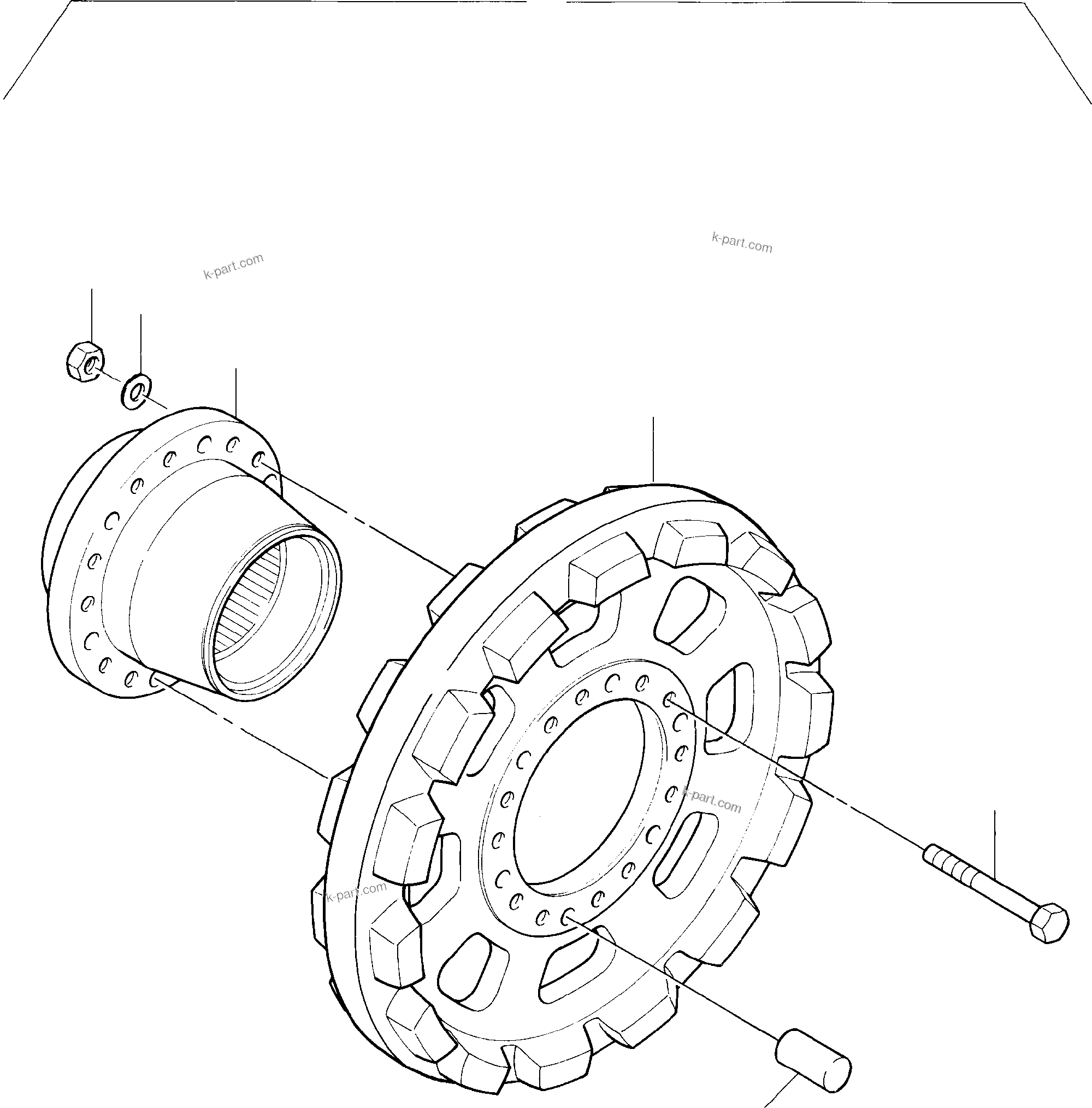 Komatsu parts book diagram for PC4000-6 S/N 08168: DRIVE SPROCKET