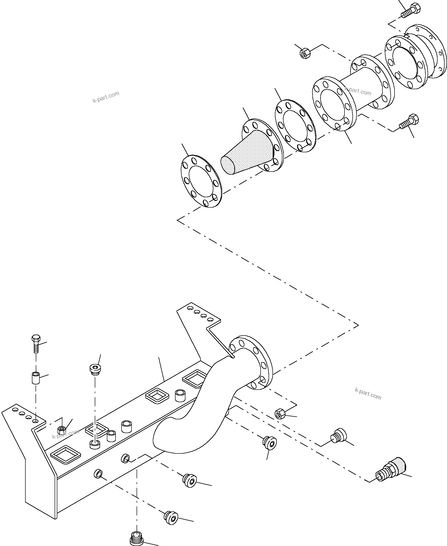 Komatsu parts book diagram for PC4000-6 S/N 08168: SUCTION TANK