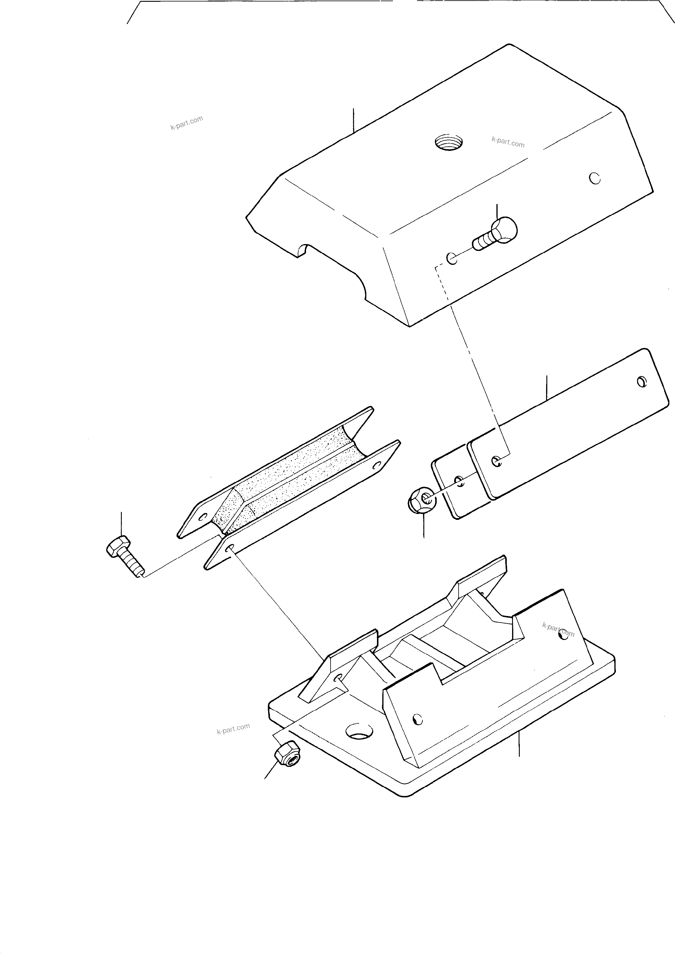 Komatsu parts book diagram for PC4000-6 S/N 08168: ENGINE MOUNTING