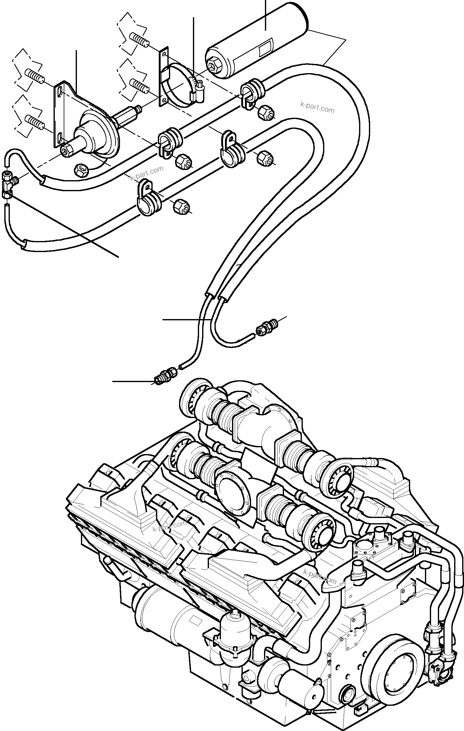 Komatsu parts book diagram for PC4000-6 S/N 08168: COLD-STARTING-SYSTEM, CU-ENGINE