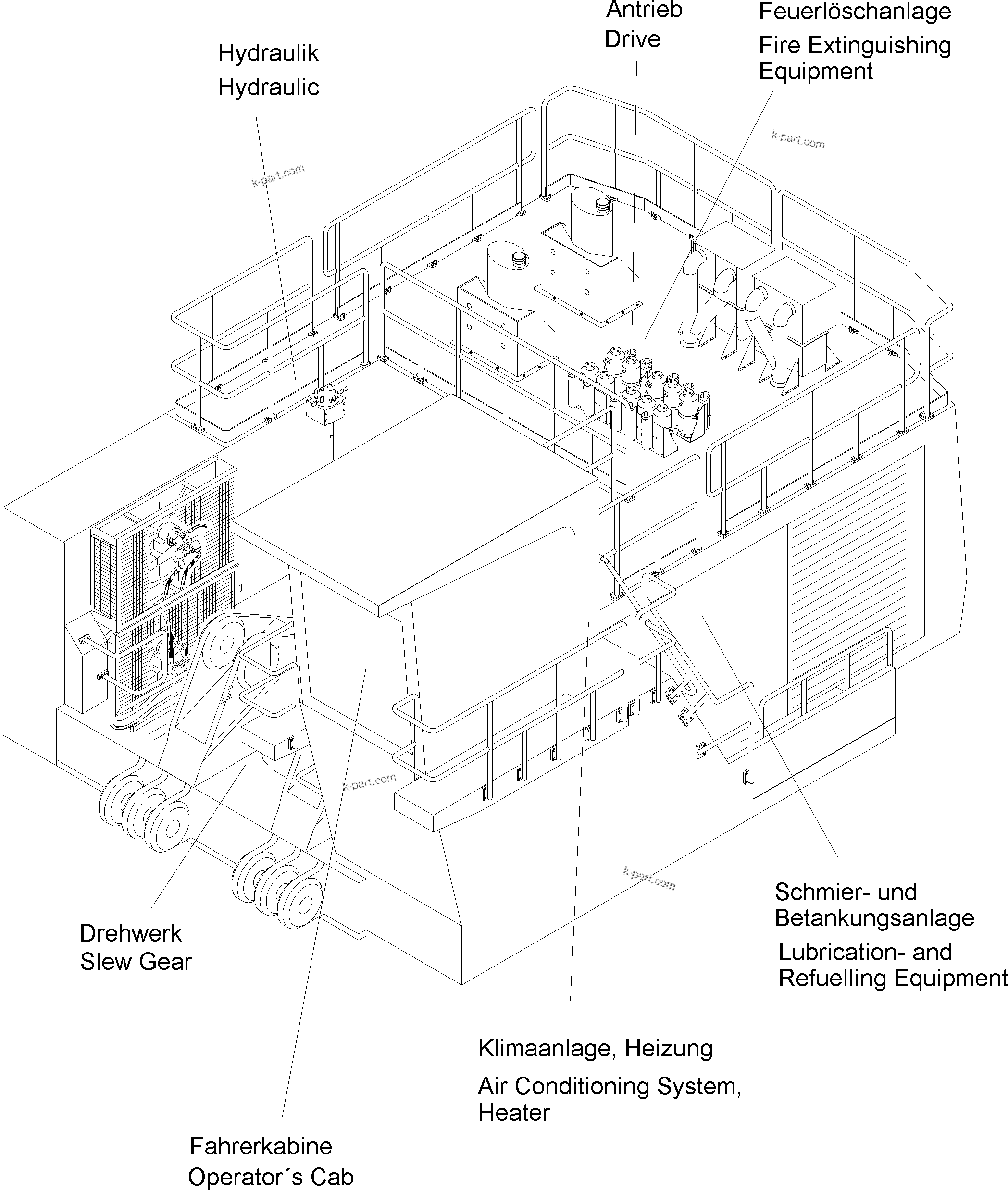 Komatsu parts book diagram for PC4000-6 S/N 08168: 