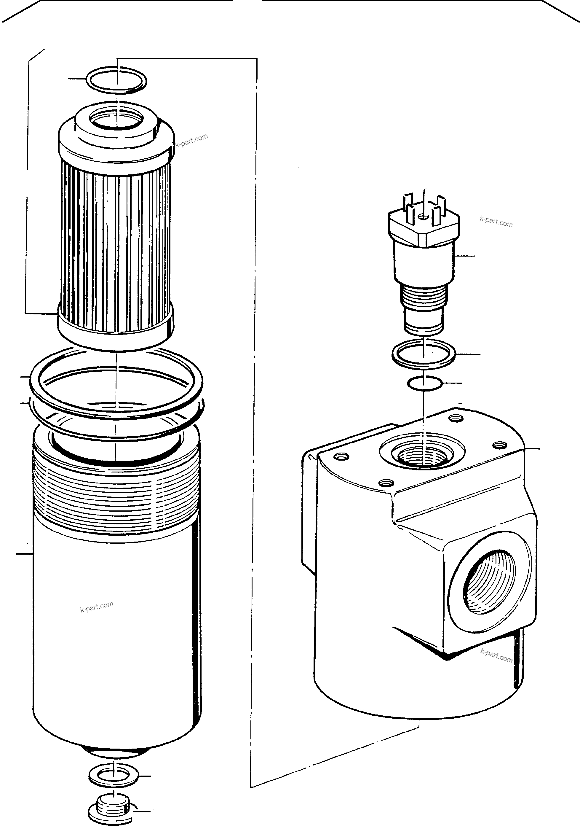 Komatsu parts book diagram for PC4000-6 S/N 08168: HYDRAULIC FILTER