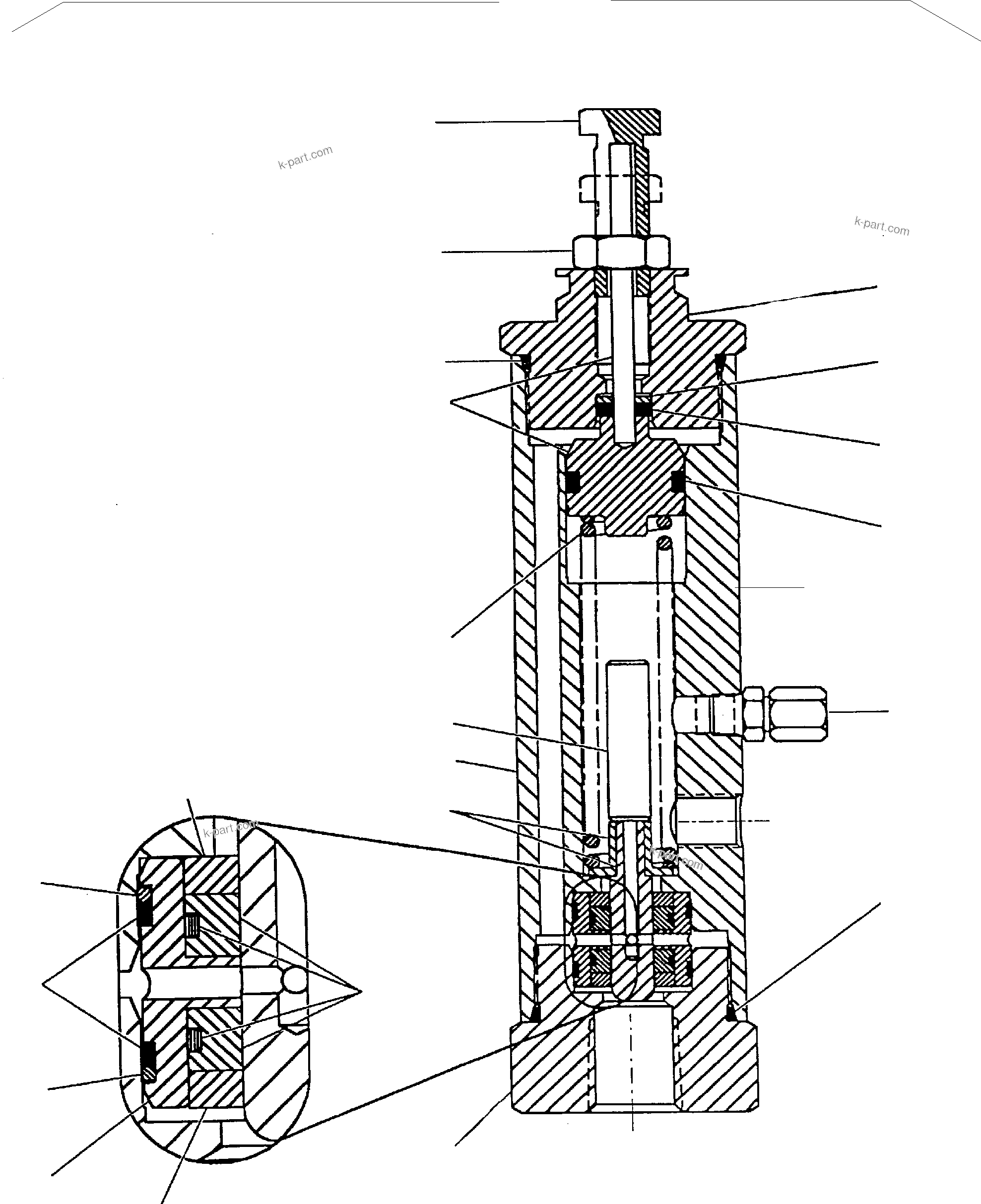 Komatsu parts book diagram for PC4000-6 S/N 08168: METERING VALVE
