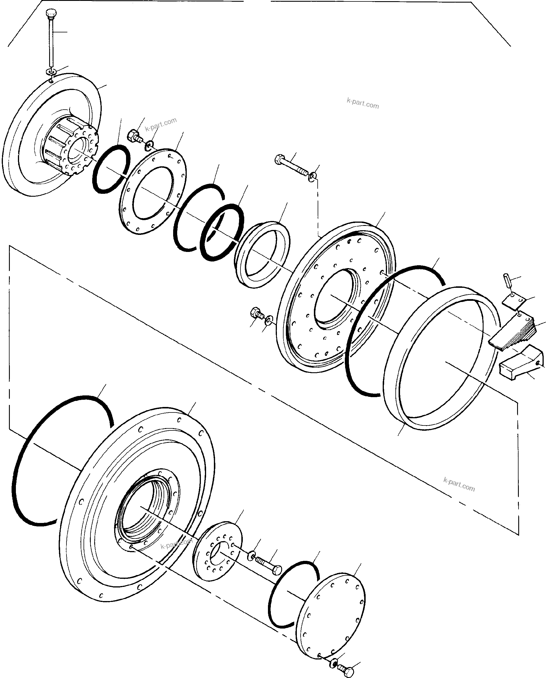Komatsu parts book diagram for PC4000-6 S/N 08168: COUPLING