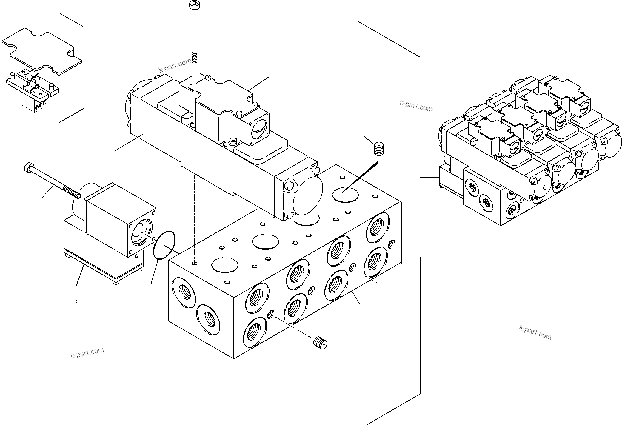 Komatsu parts book diagram for PC4000-6 S/N 08168: CONTROL PLATE