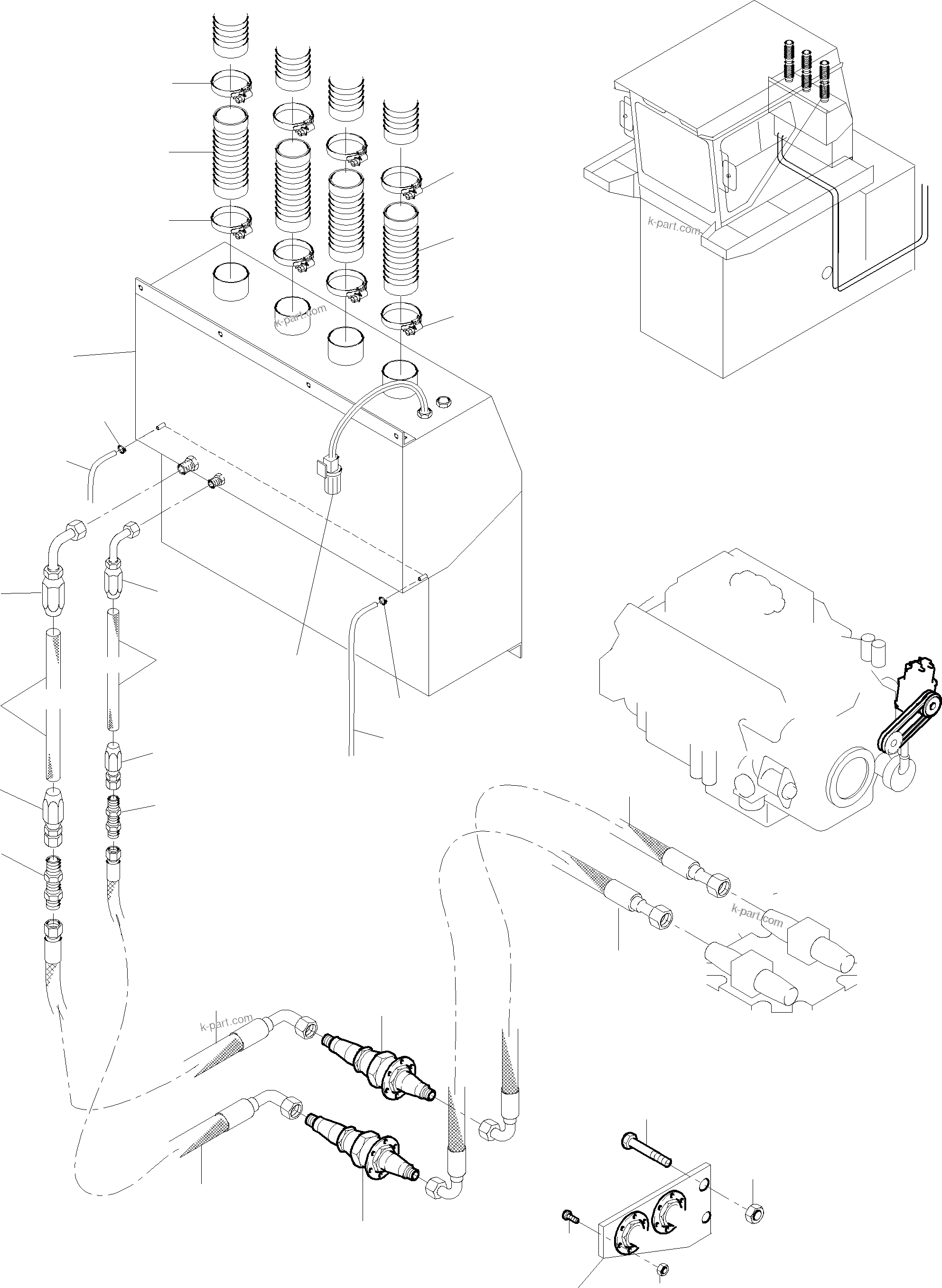 Komatsu parts book diagram for PC4000-6 S/N 08168: AIR CONDITION ARR.