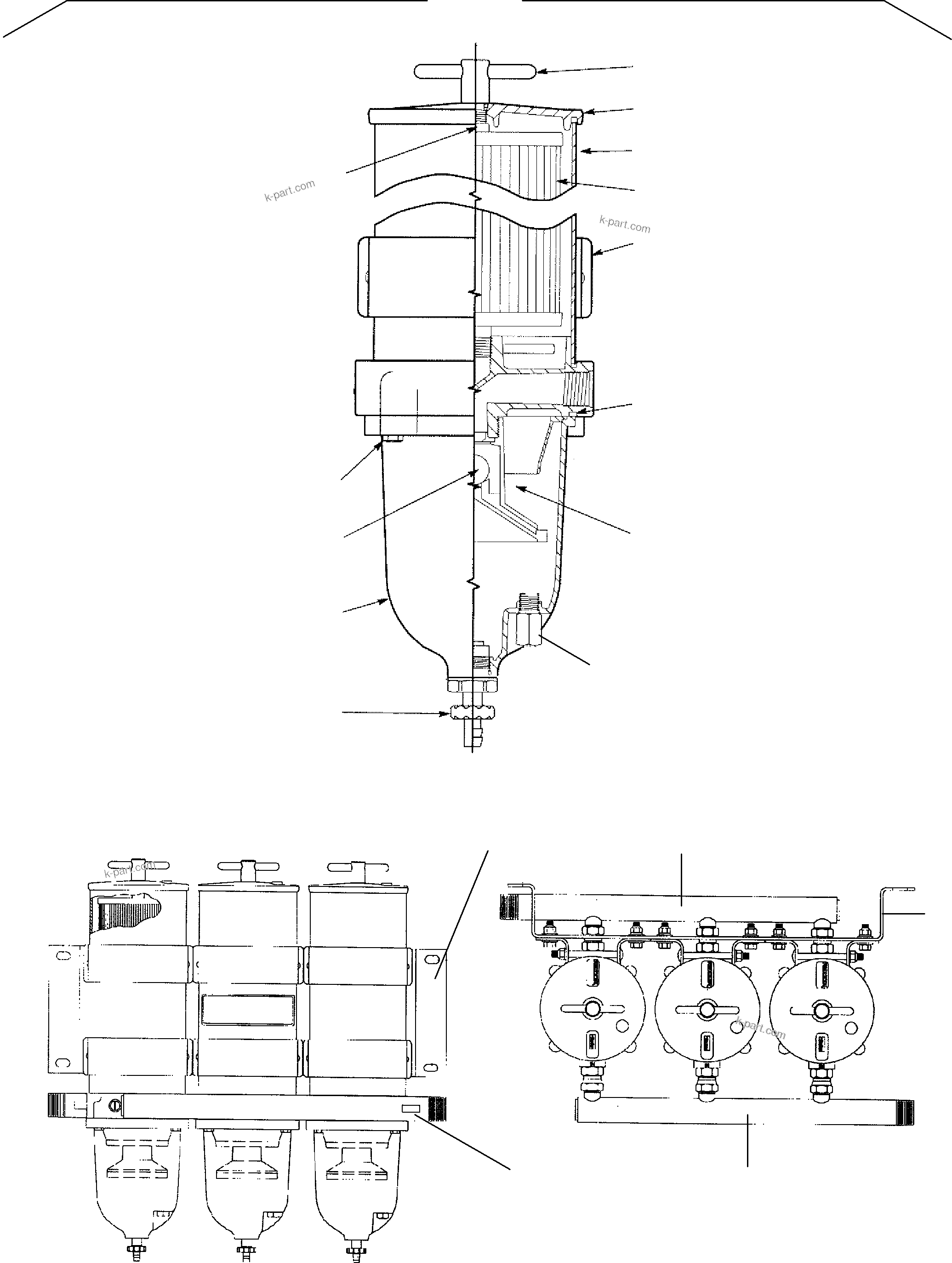 Komatsu parts book diagram for PC4000-6 S/N 08168: SEPARATOR ASSY.