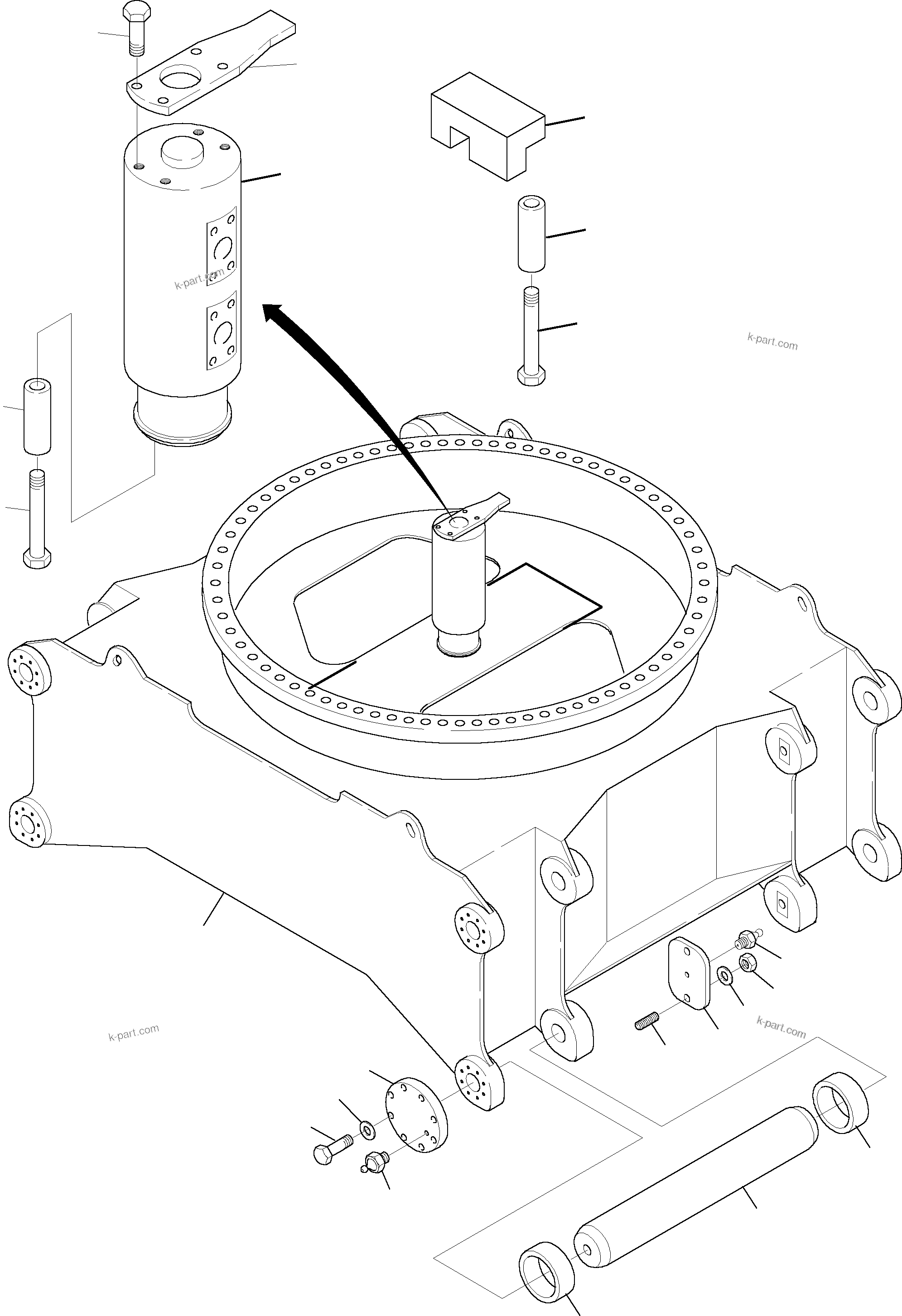Komatsu parts book diagram for PC4000-6 S/N 08168: CARBODY