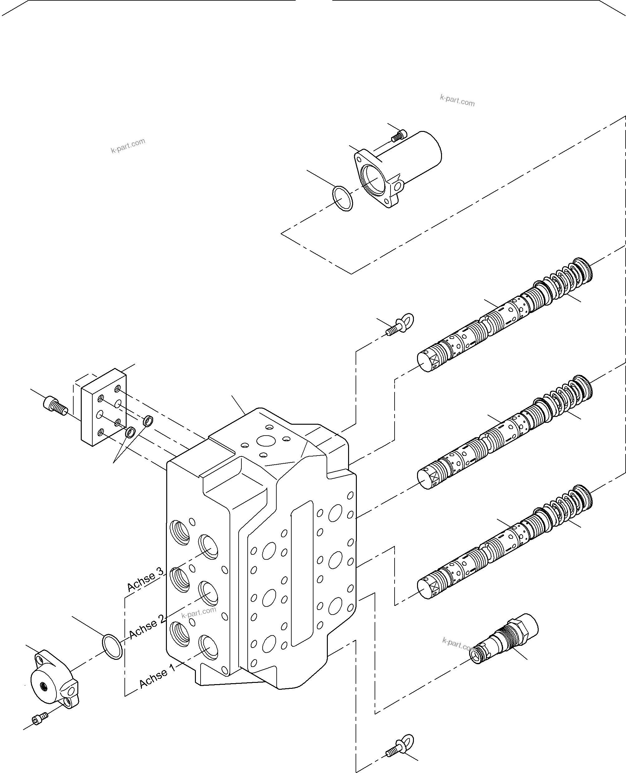 Komatsu parts book diagram for PC4000-6 S/N 08168: CONTROL BLOCK