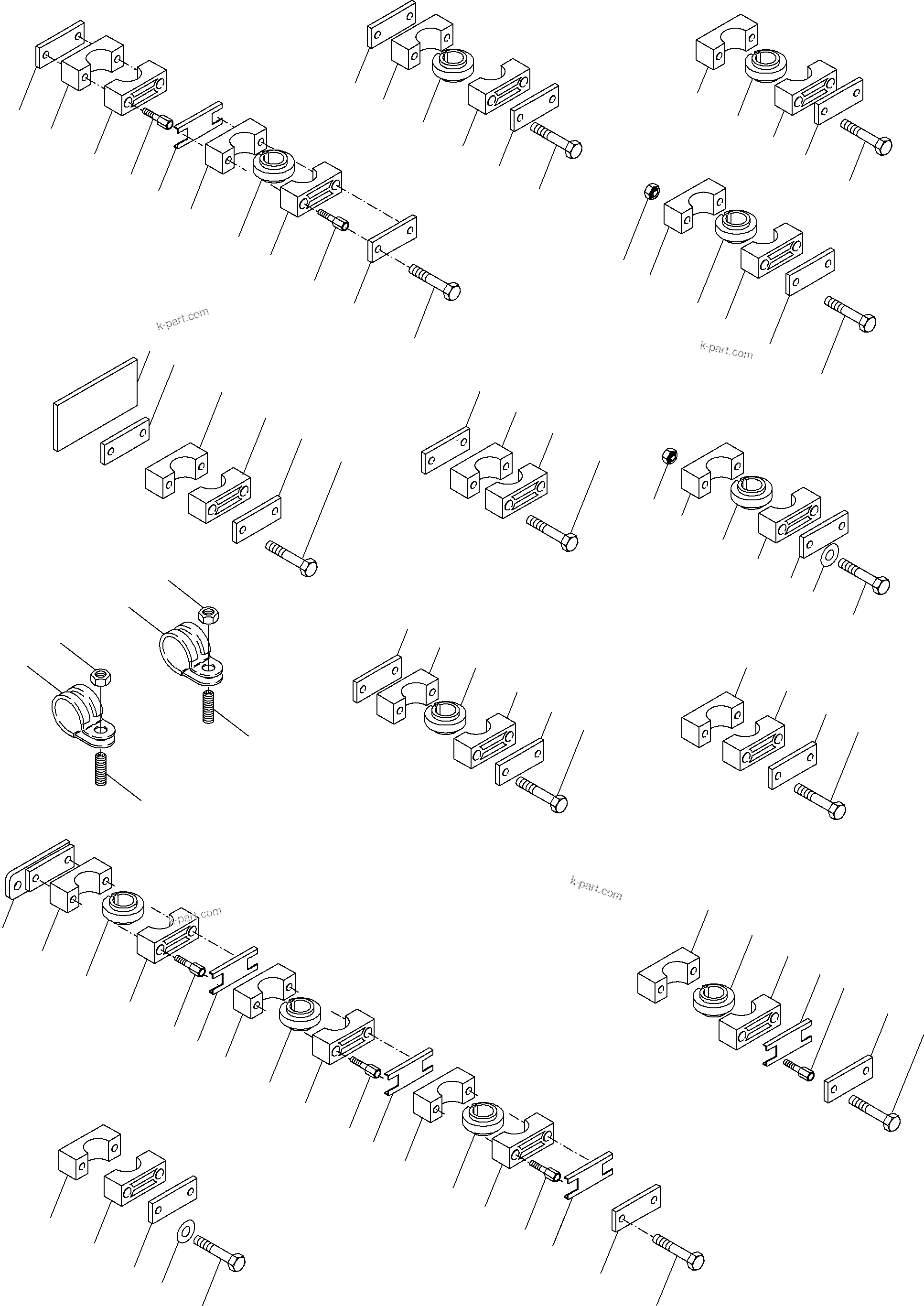 Komatsu parts book diagram for PC4000-6 S/N 08168: MOUNTING PARTS MACHINERY HOUSE