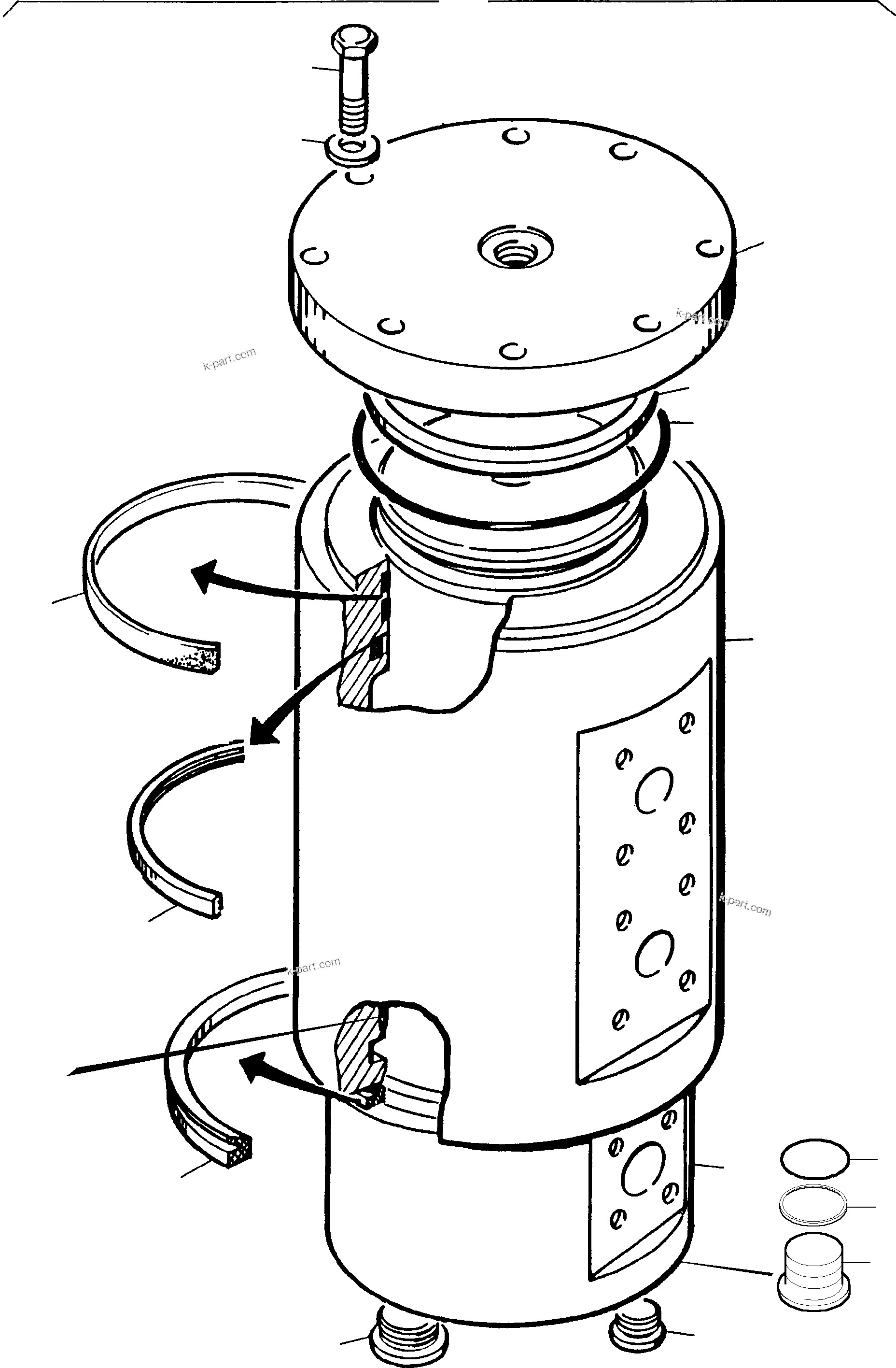 Komatsu parts book diagram for PC4000-6 S/N 08168: ROTARY JOINT