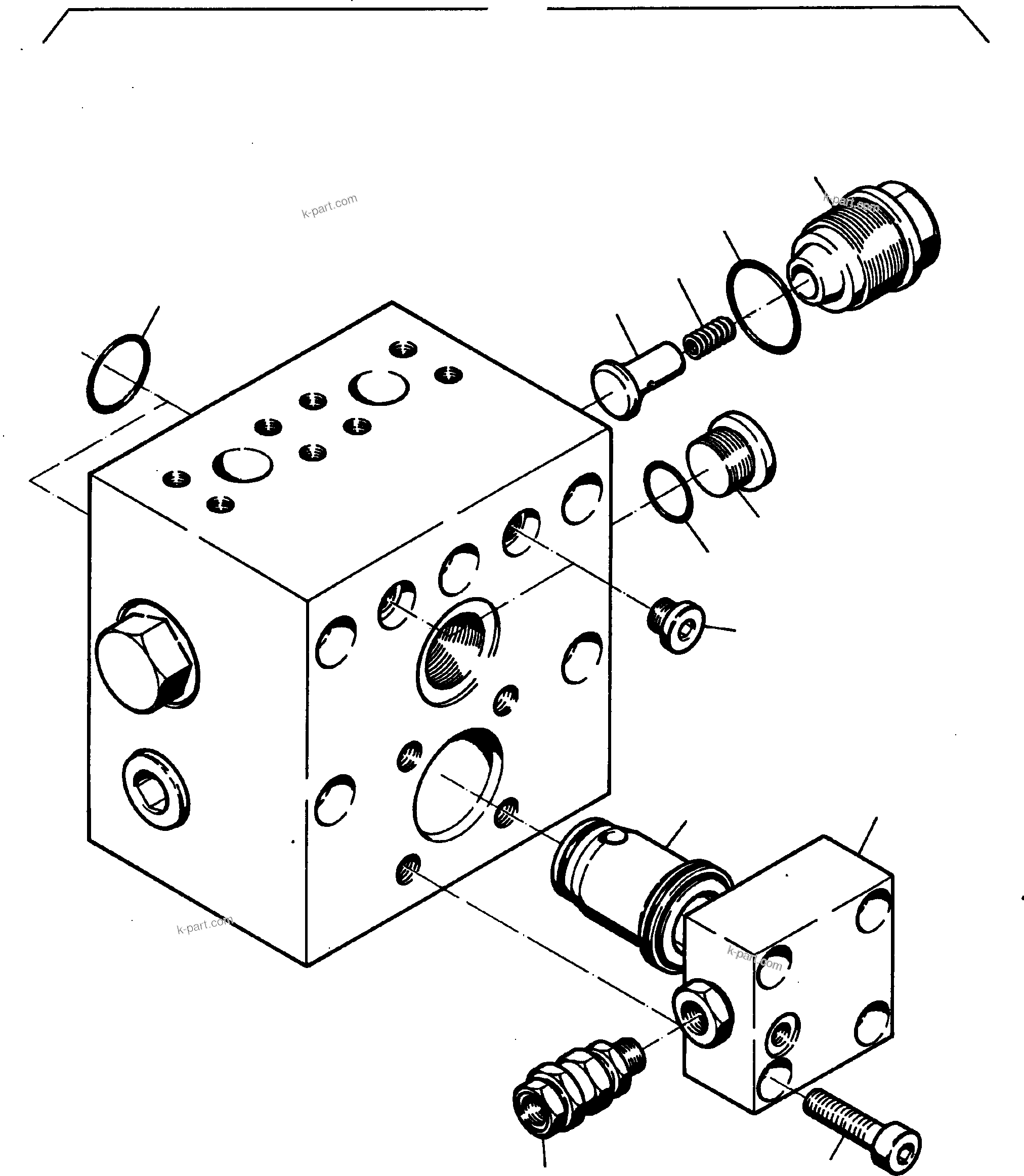 Komatsu parts book diagram for PC4000-6 S/N 08168: SLEW-BRAKE VALVE