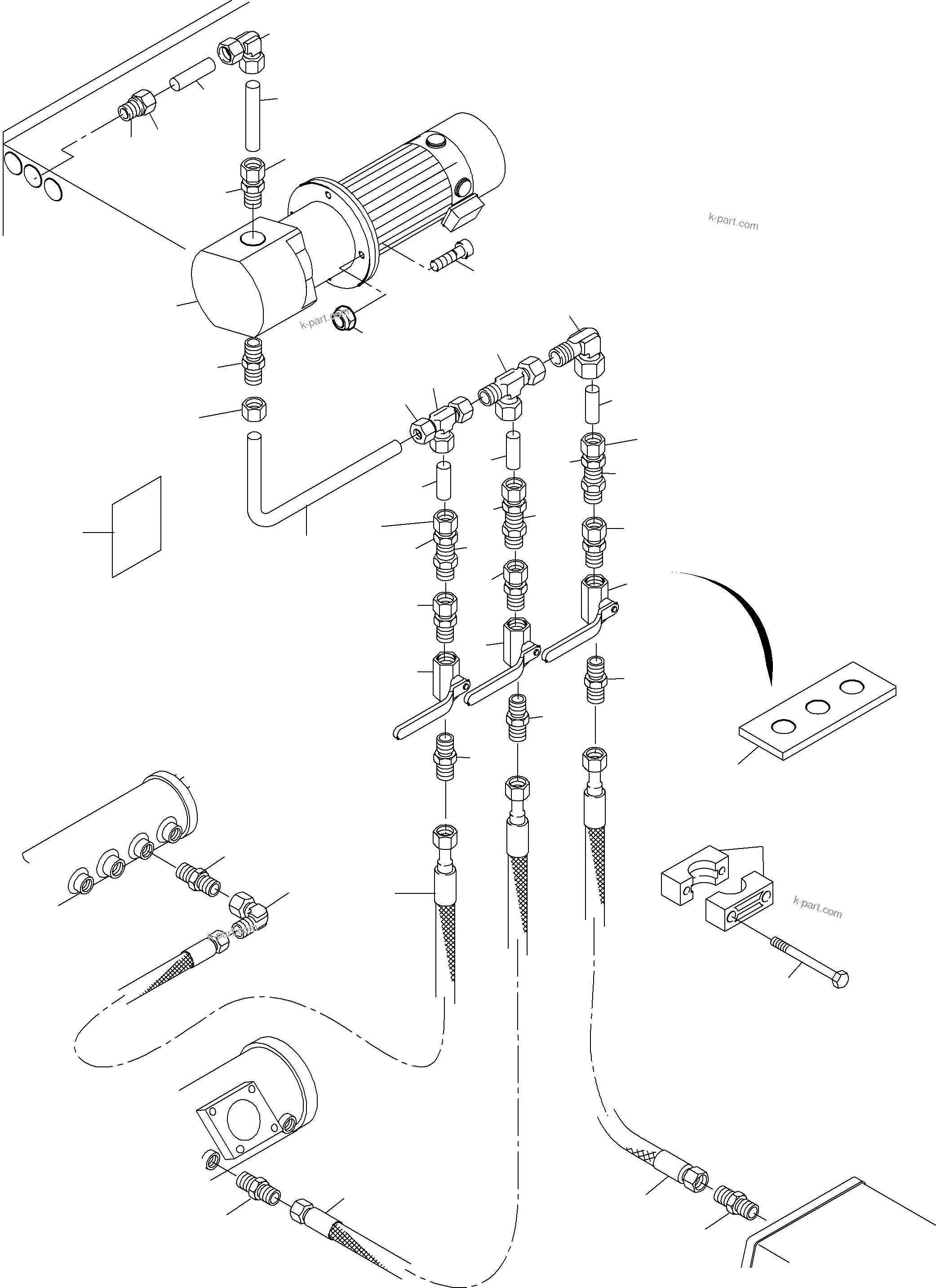 Komatsu parts book diagram for PC4000-6 S/N 08168: TRANSFUSING PUMP, MOUNTING