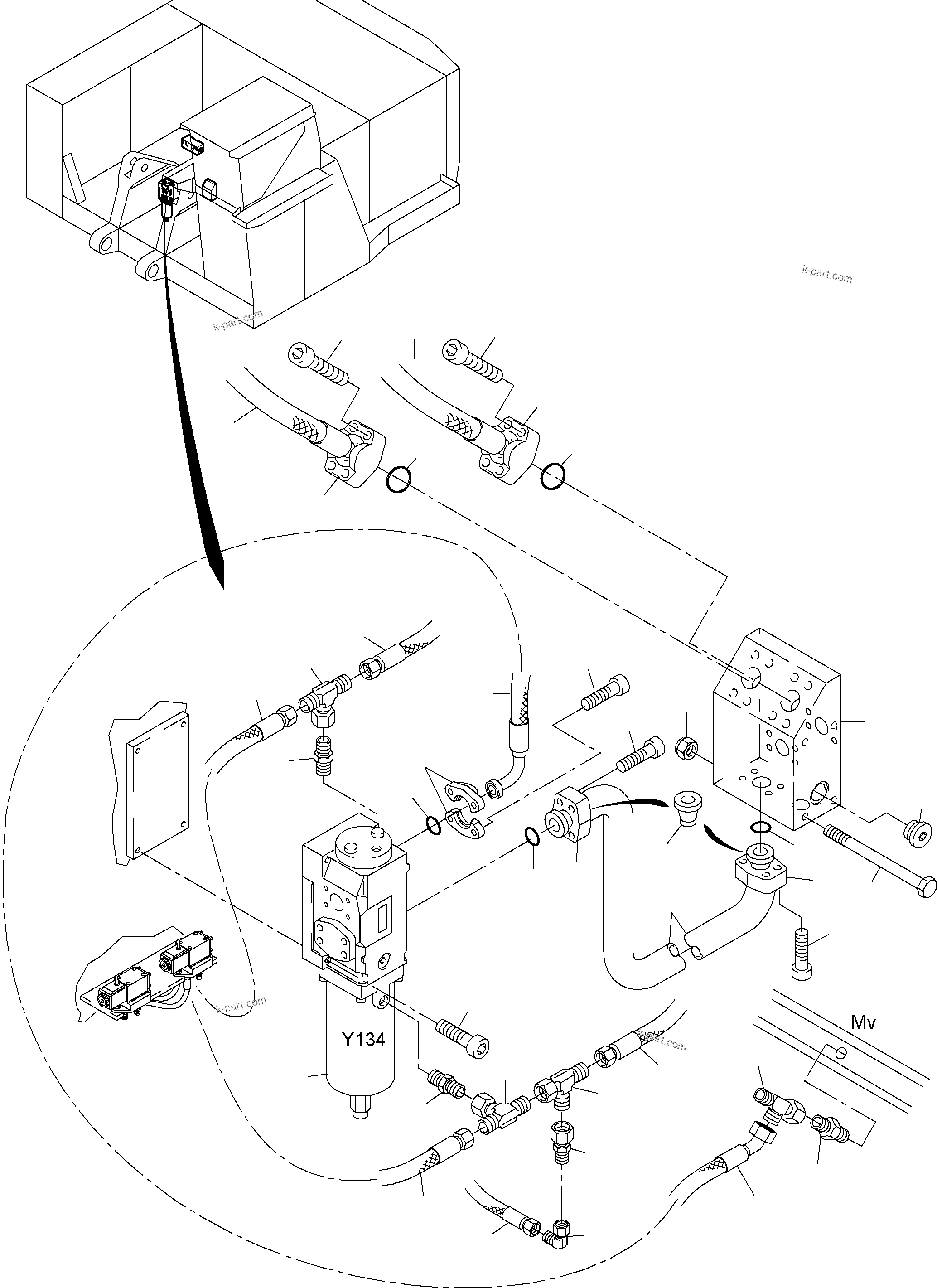 Komatsu parts book diagram for PC4000-6 S/N 08168: FLOAT POSITION