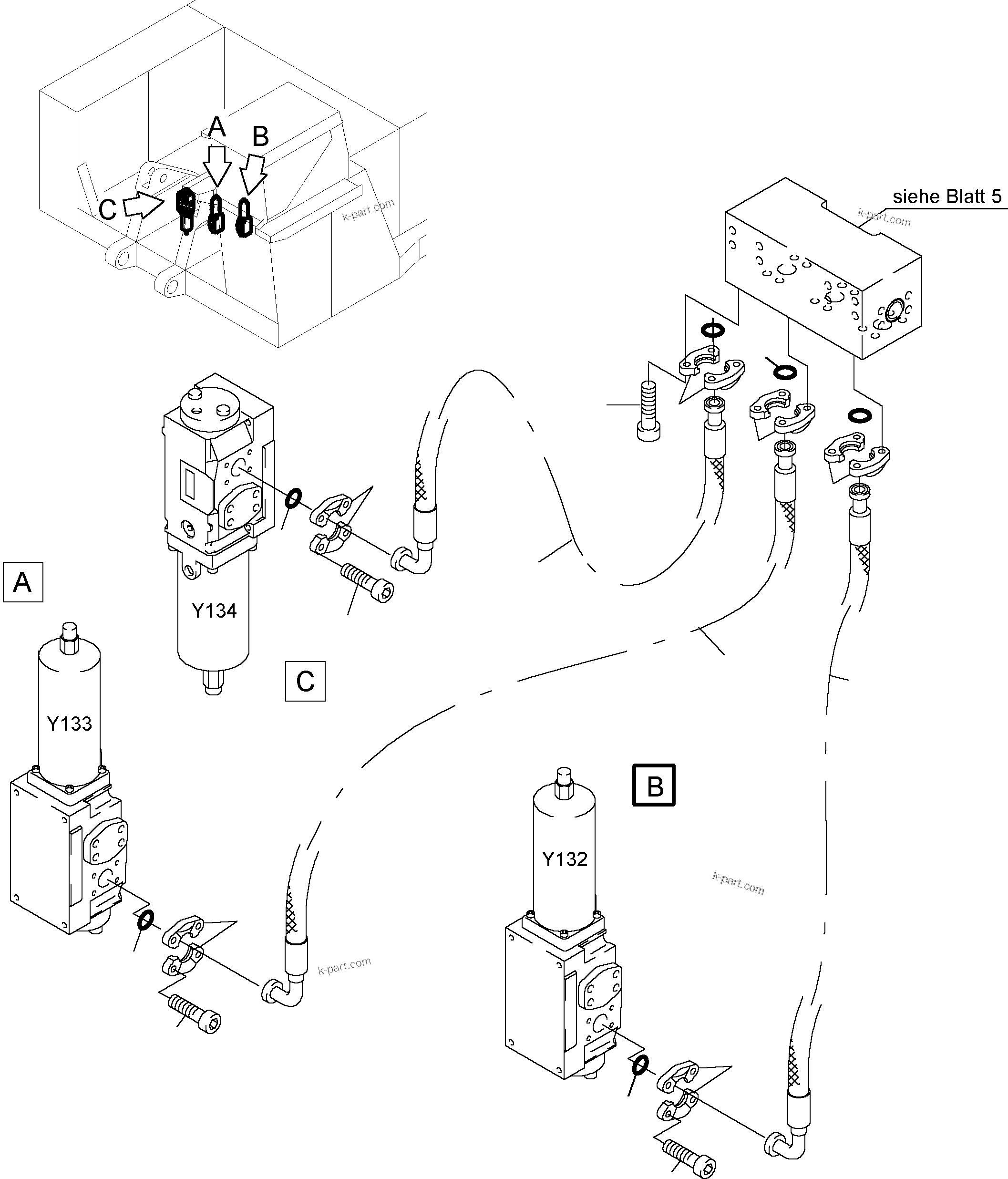 Komatsu parts book diagram for PC4000-6 S/N 08168: FLOAT POSITION