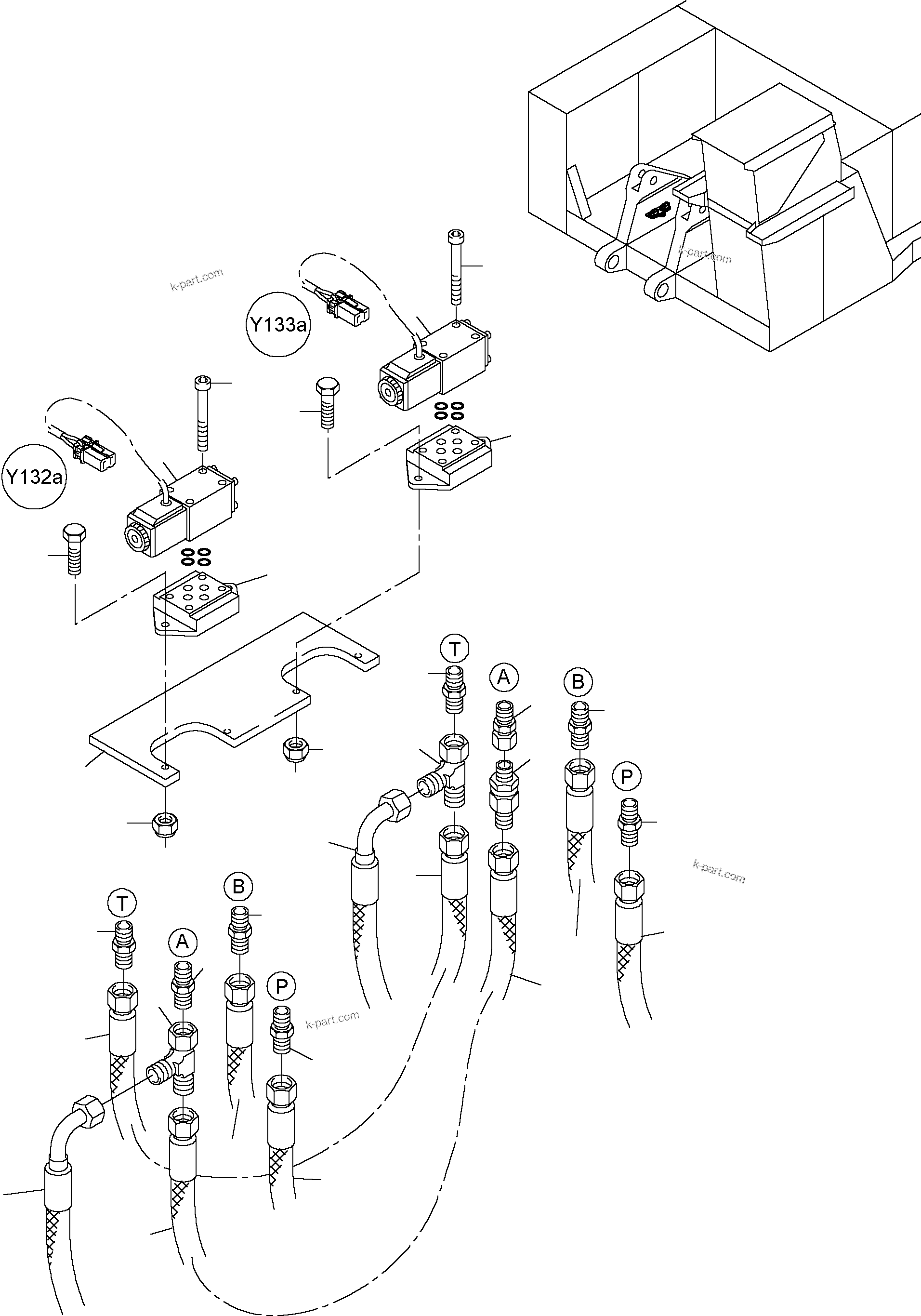 Komatsu parts book diagram for PC4000-6 S/N 08168: FLOAT POSITION