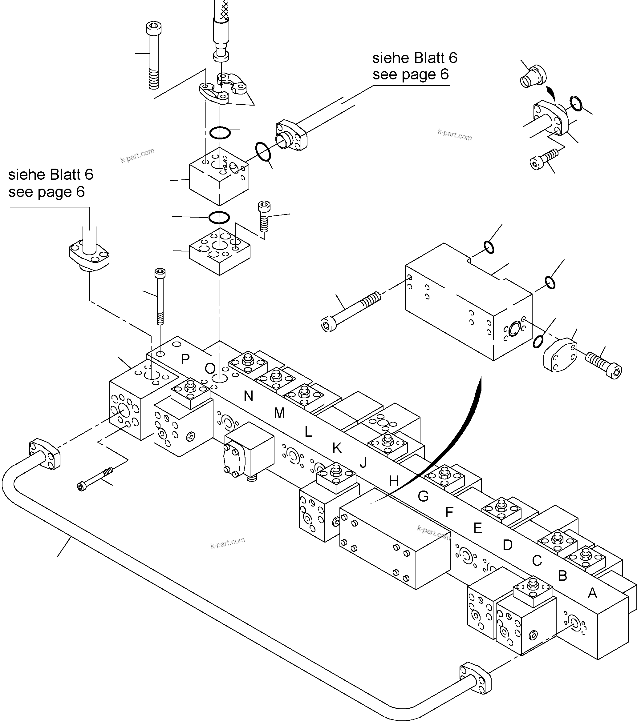 Komatsu parts book diagram for PC4000-6 S/N 08168: FLOAT POSITION