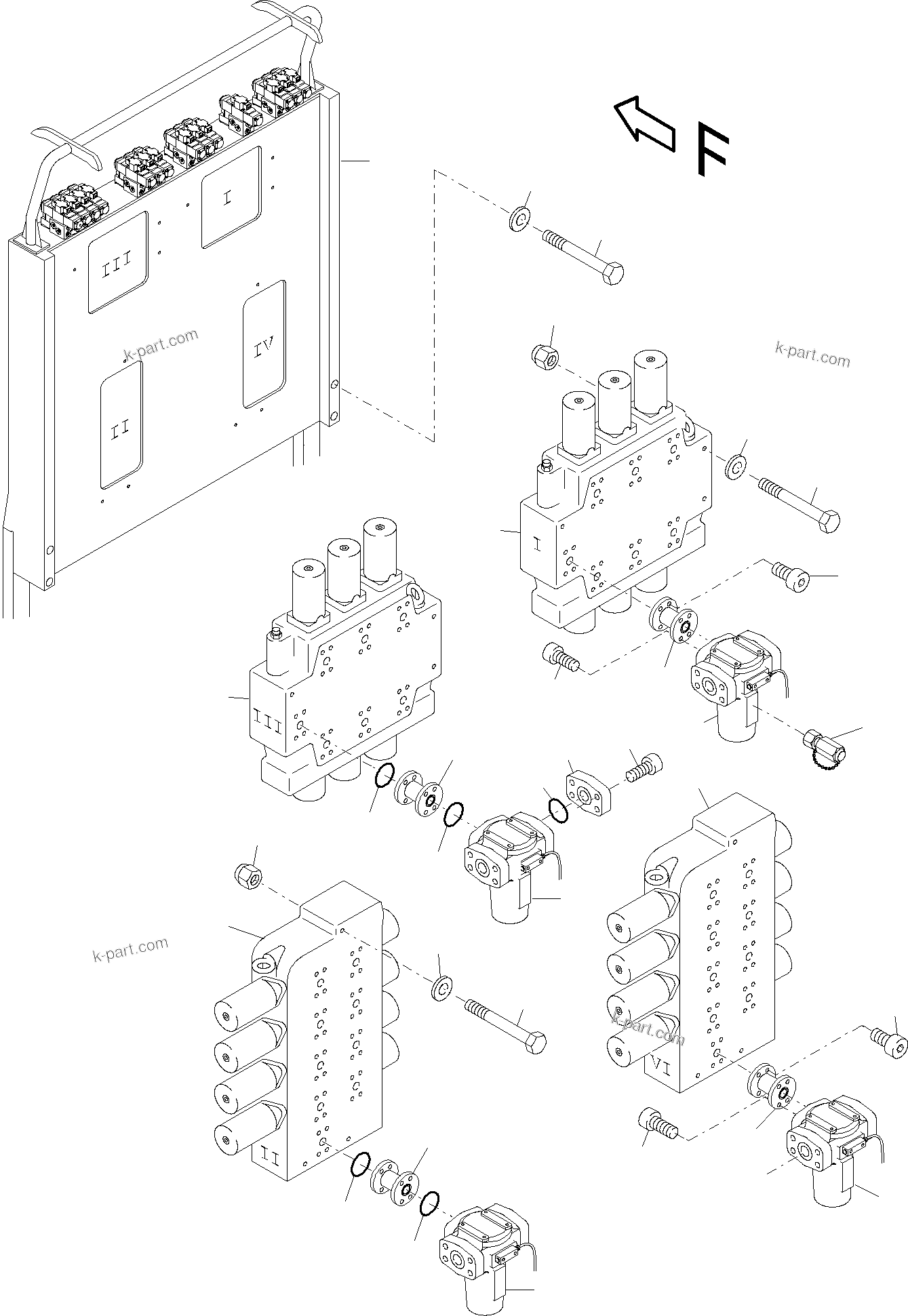 Komatsu parts book diagram for PC4000-6 S/N 08168: CONTROL UNIT, MOUNTING BBE
