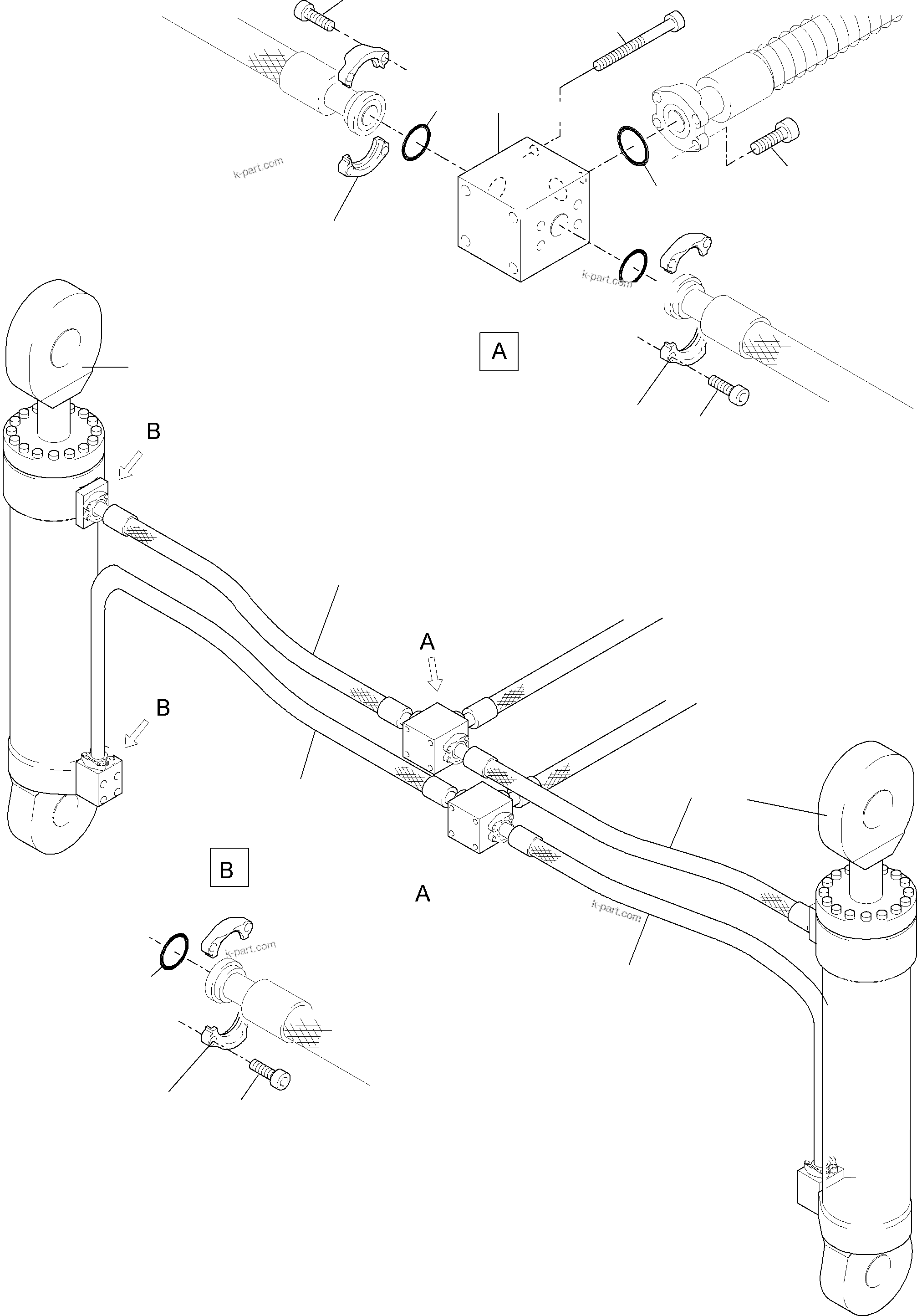Komatsu parts book diagram for PC4000-6 S/N 08168: BULLCLAM BUCKET 24,0 CBM