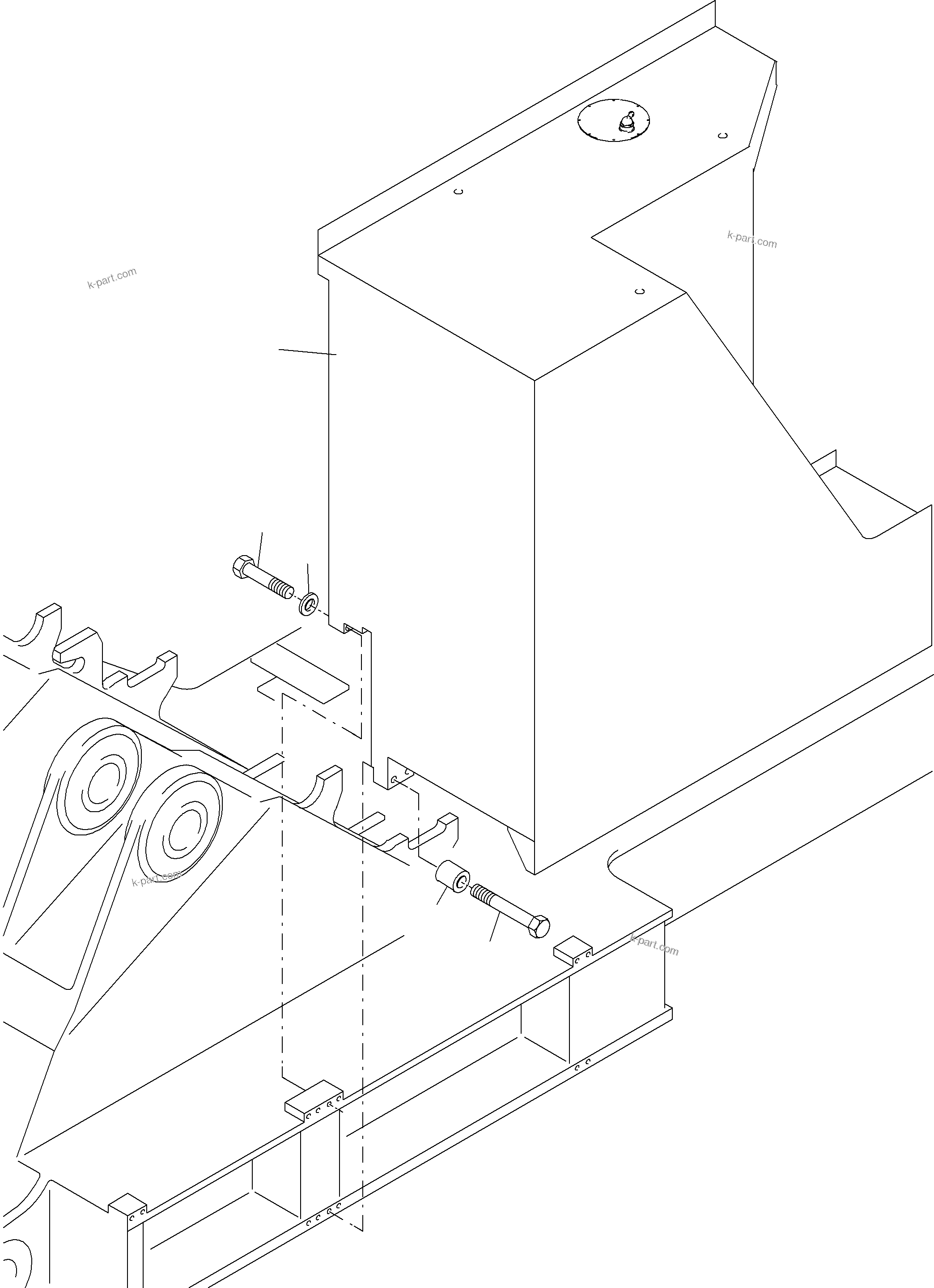 Komatsu parts book diagram for PC4000-6 S/N 08168: FUEL TANK
