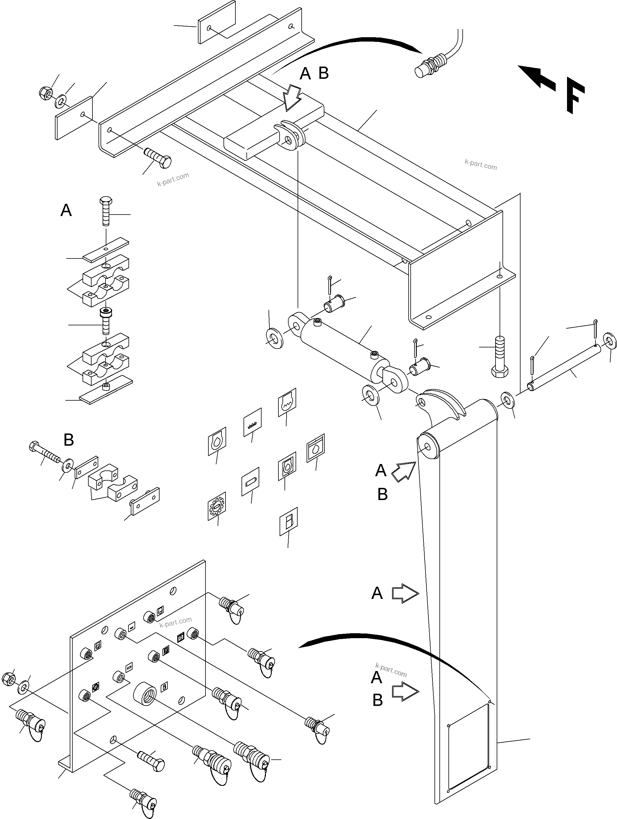Komatsu parts book diagram for PC4000-6 S/N 08168: REFUELING EQUIPMENT