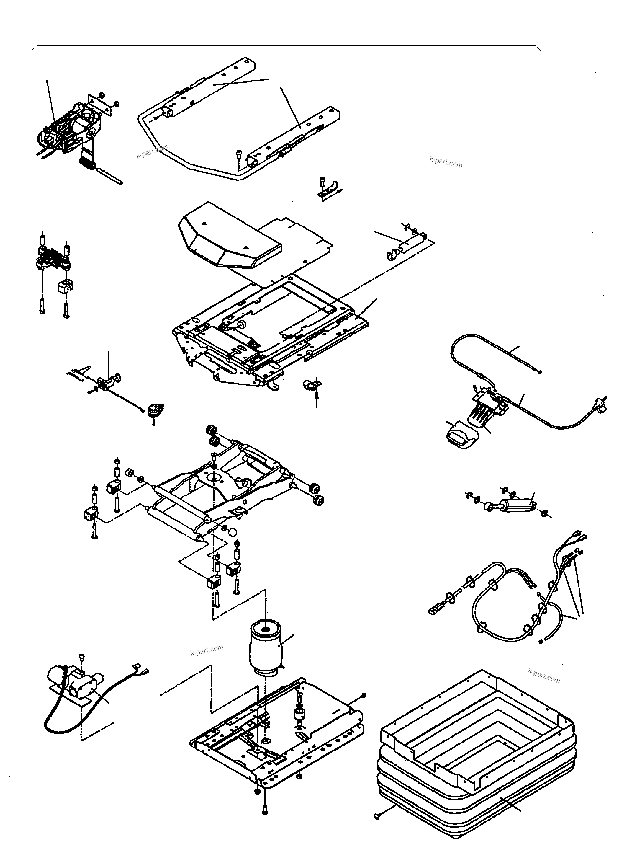 Komatsu parts book diagram for PC4000-6 S/N 08177: AIR SUSPENSION