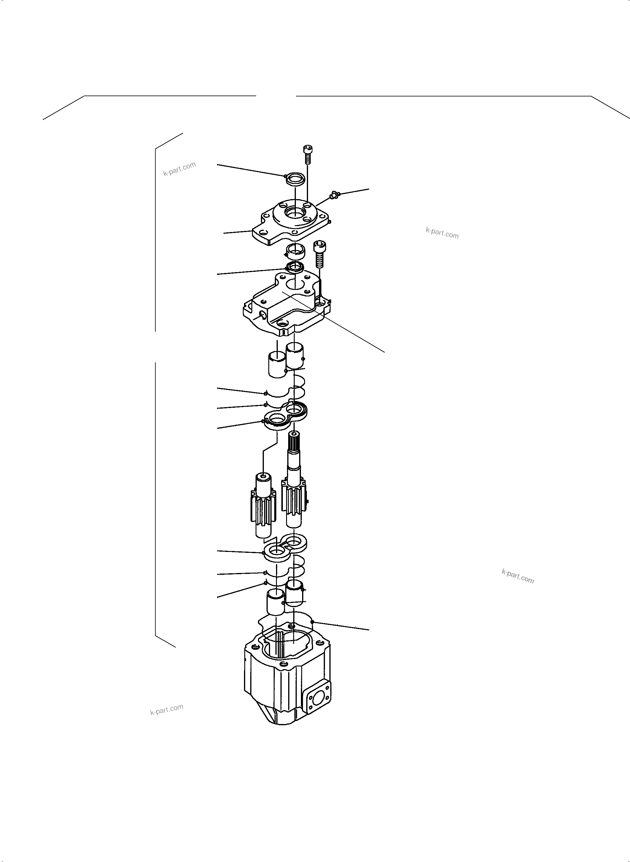 Komatsu parts book diagram for PC4000-6 S/N 08177: PUMP