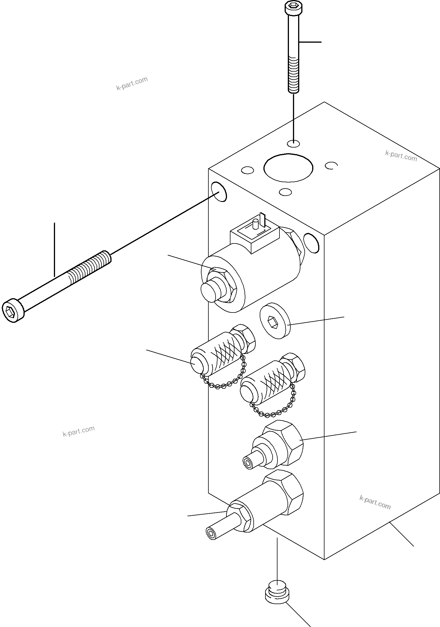 Komatsu parts book diagram for PC4000-6 S/N 08177: VALVE - TRAVELLING GEAR