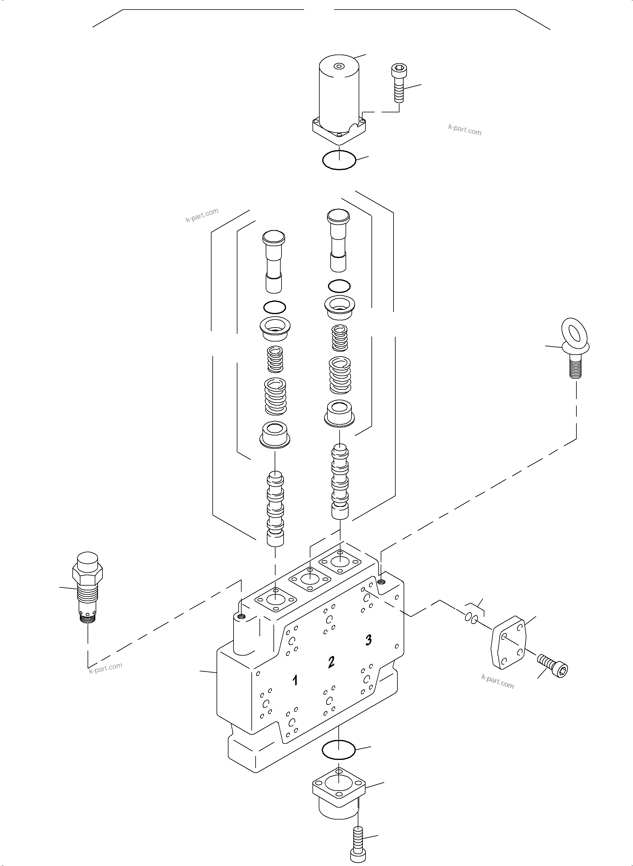 Komatsu parts book diagram for PC4000-6 S/N 08177: CONTROL BLOCK